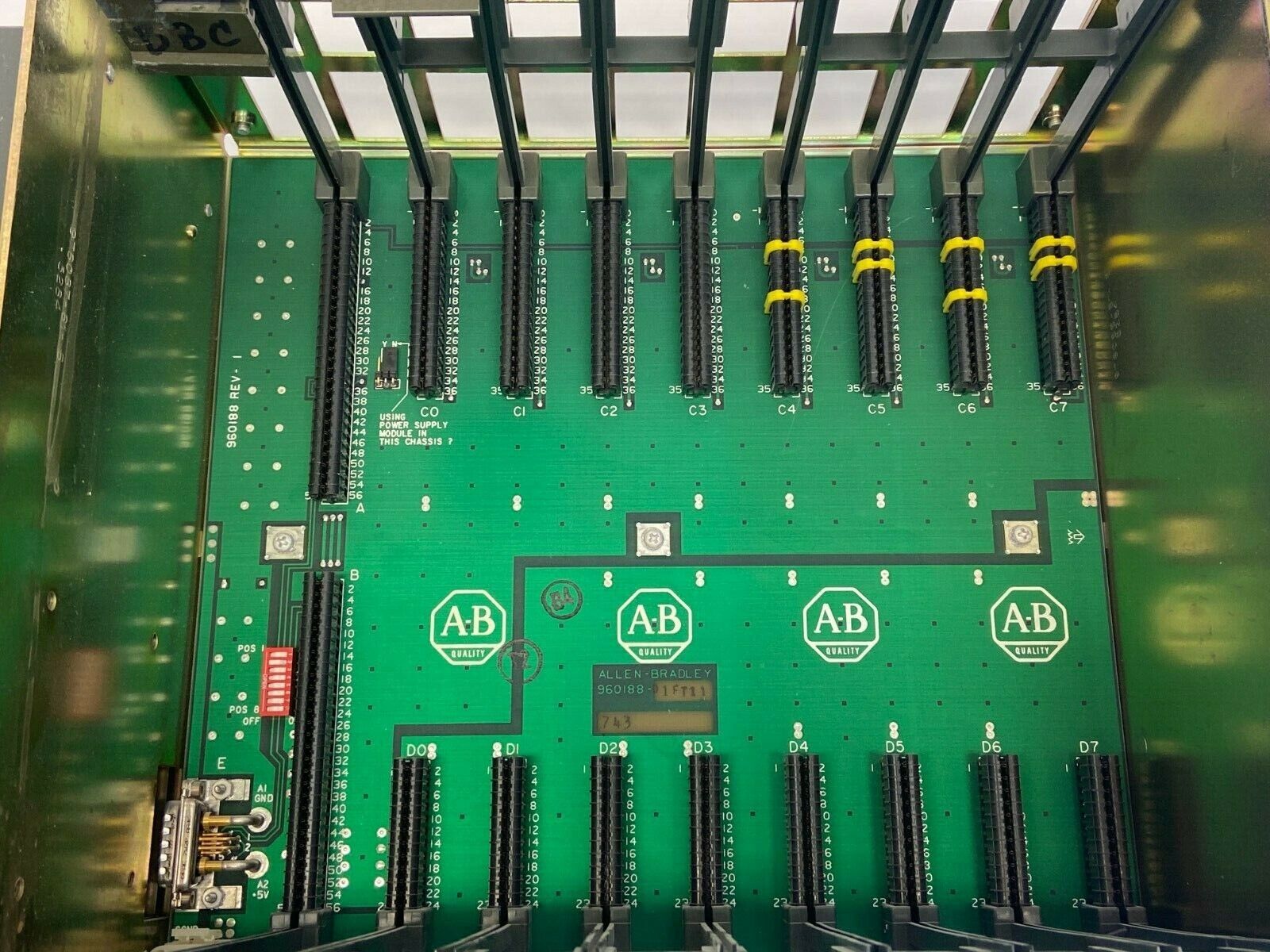 Allen Bradley 1771-A2B I/O Chassis and 960188 Backplane w/ 1771-P2 Power Supply - Maverick Industrial Sales