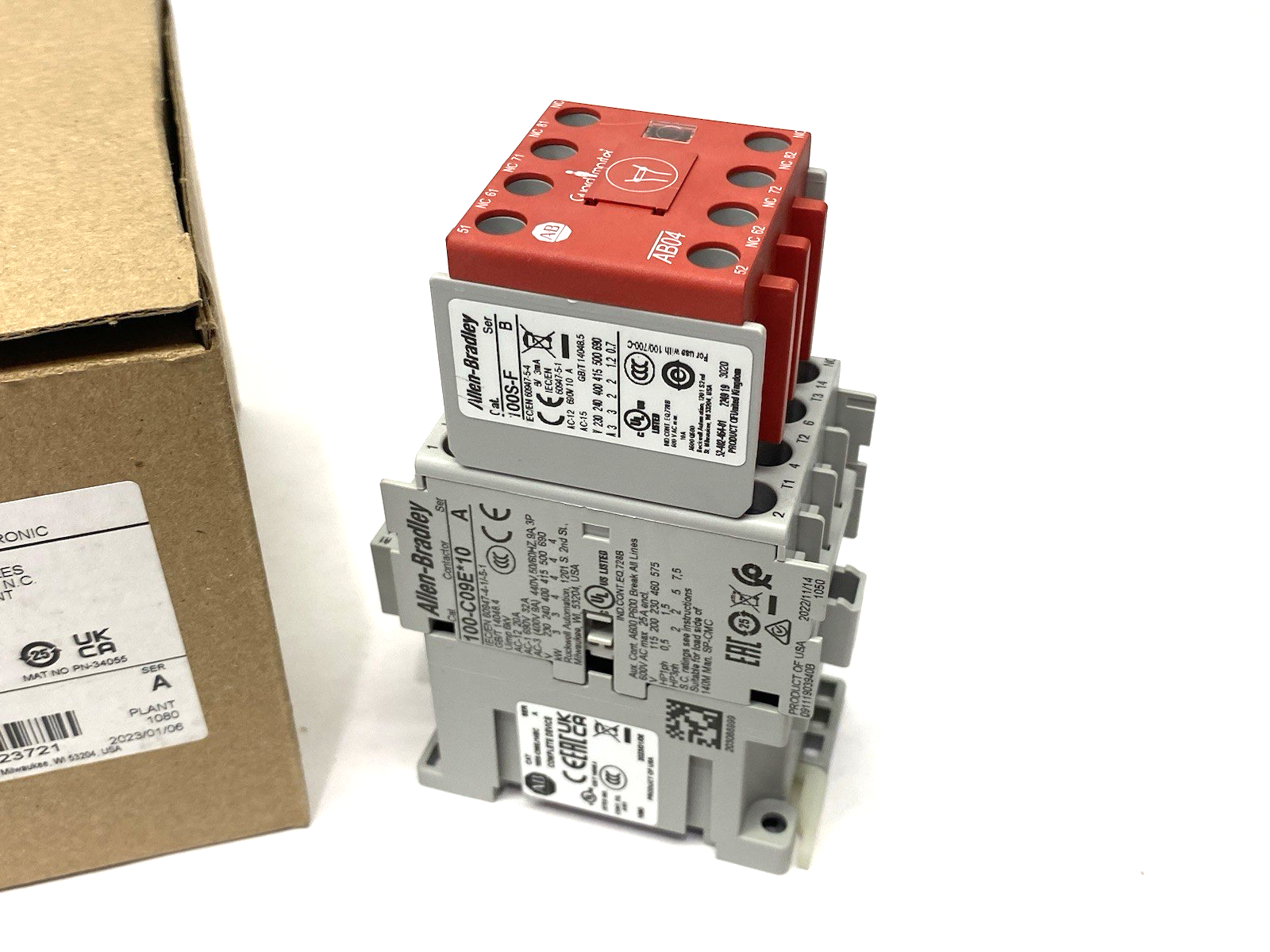 Allen Bradley 100S-C09EJ14BC Ser. A Guardmaster Safety Contactor 3 NO Main - Maverick Industrial Sales