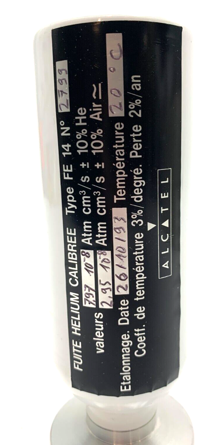 Alcatel 2799 Type FE 14 N Helium Calibrated Leak - Maverick Industrial Sales