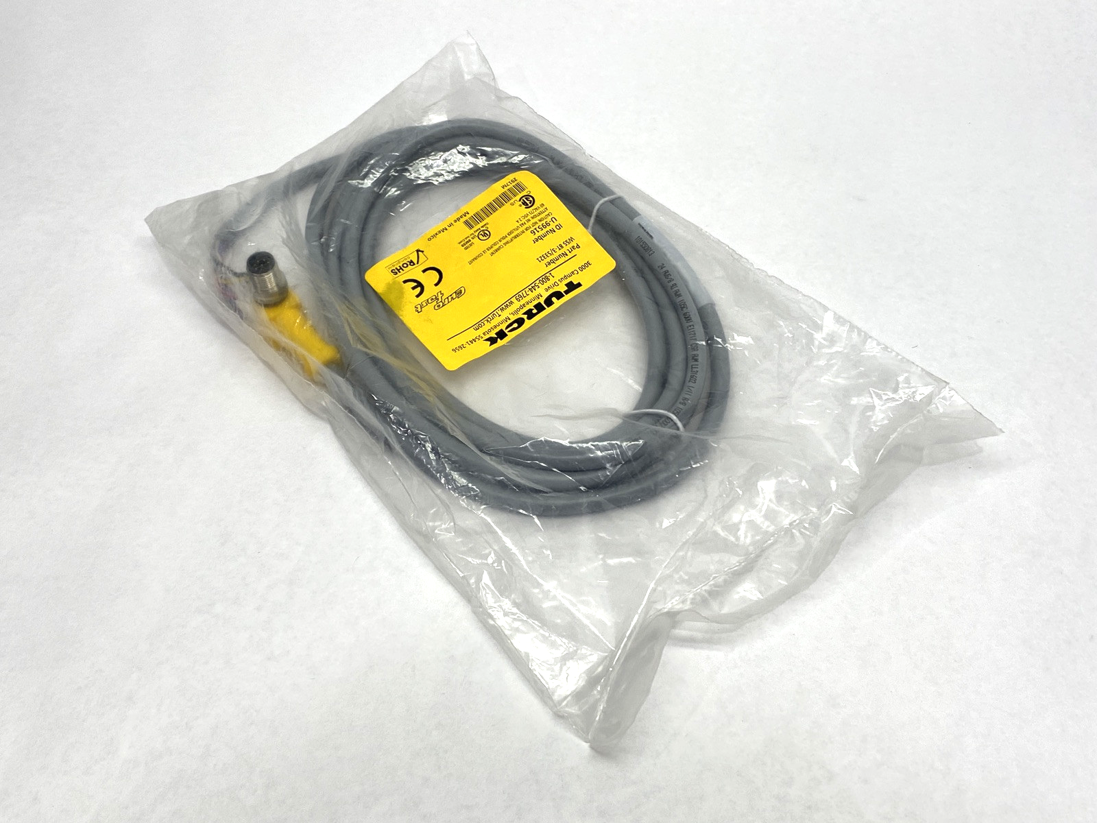 Turck WSS 8T-3/S3321 EuroFast Single-Ended M12 Female Cordset U-99516 - Maverick Industrial Sales