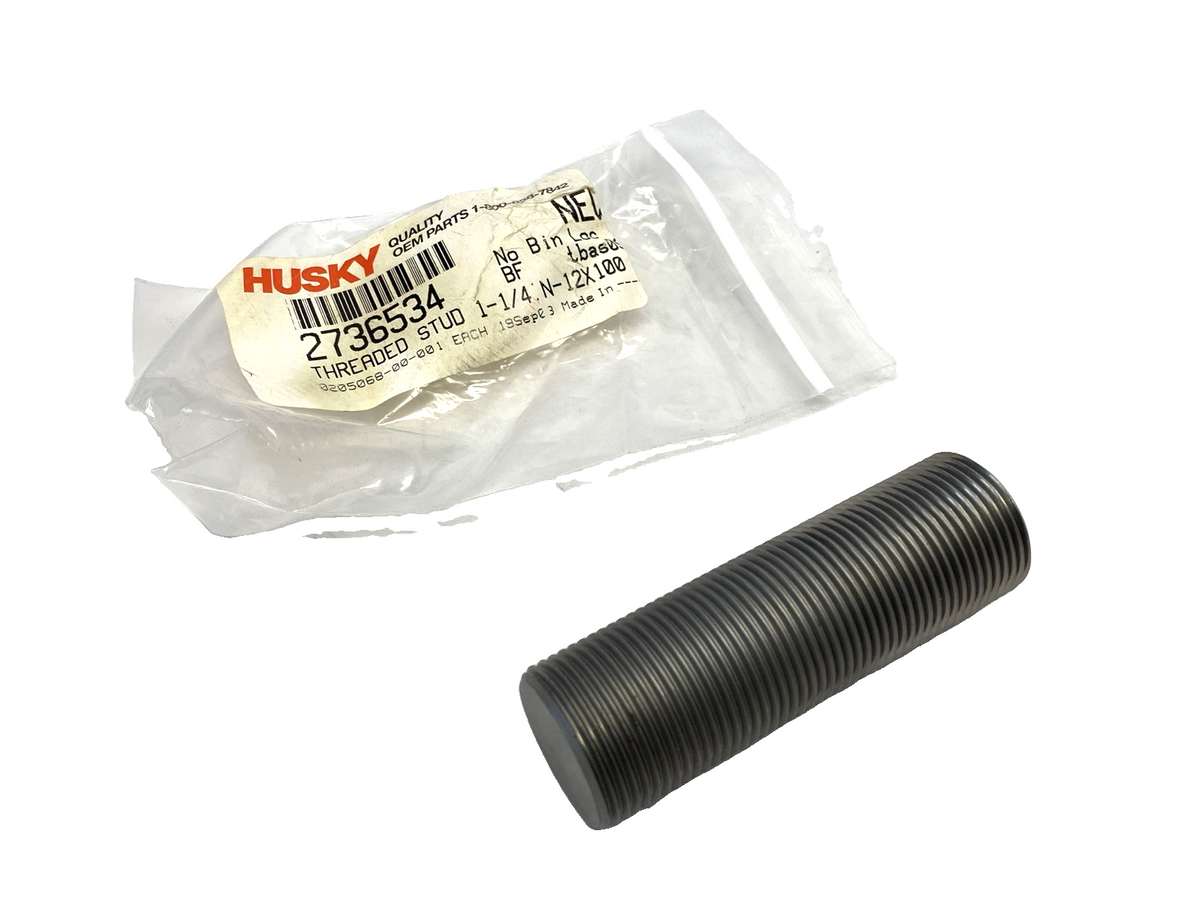 Husky 2736534 Threaded Stud 1-1/4" N-12x100 0205068-00-001 - Maverick Industrial Sales