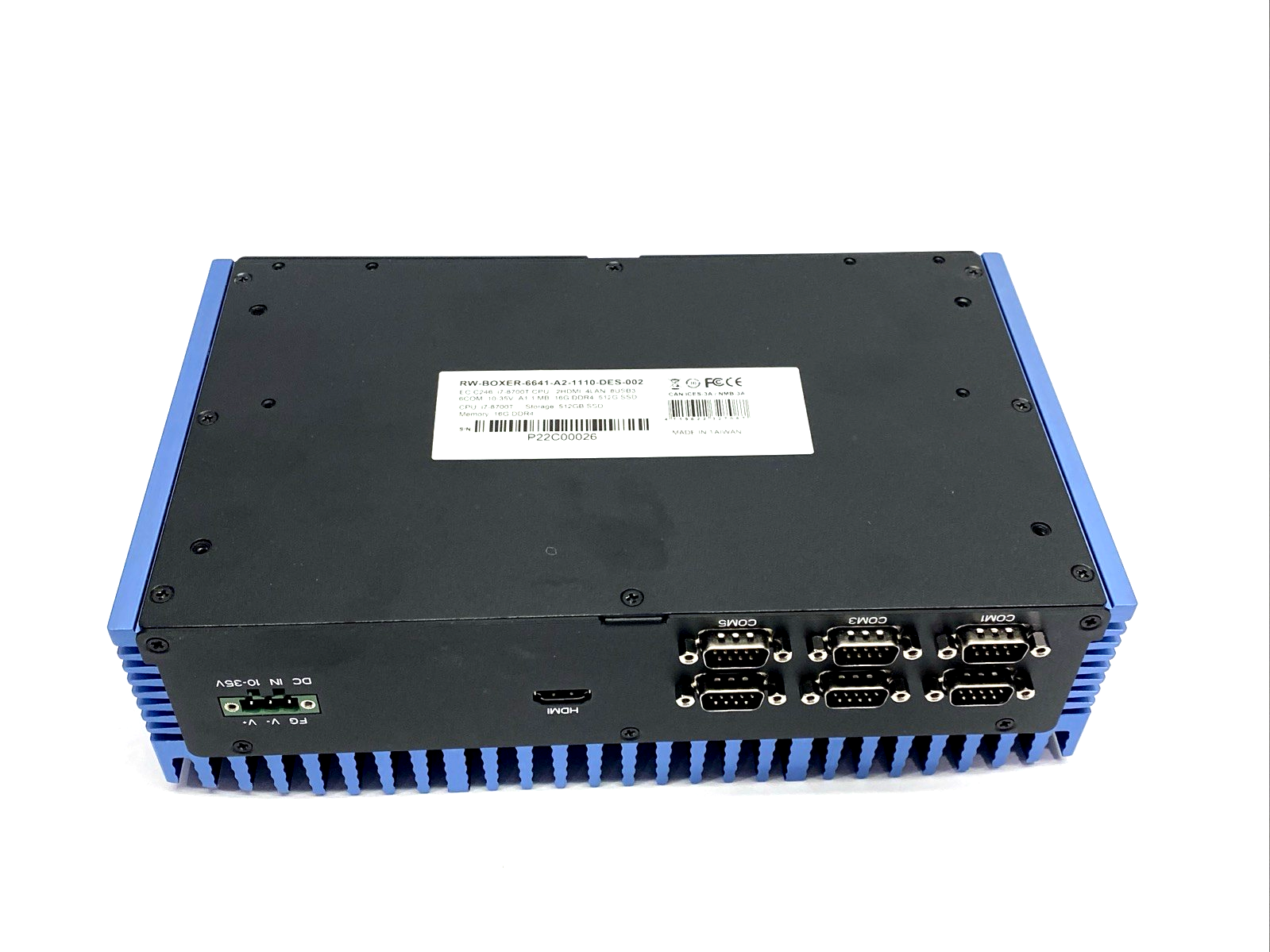 RW-BOXER-6641-A2-1110-DES-002 | Aaeon BOXER-6641, PC i7-8700T 512GB SSD 16G DDR4, - New – Open box - Maverick Industrial Sales