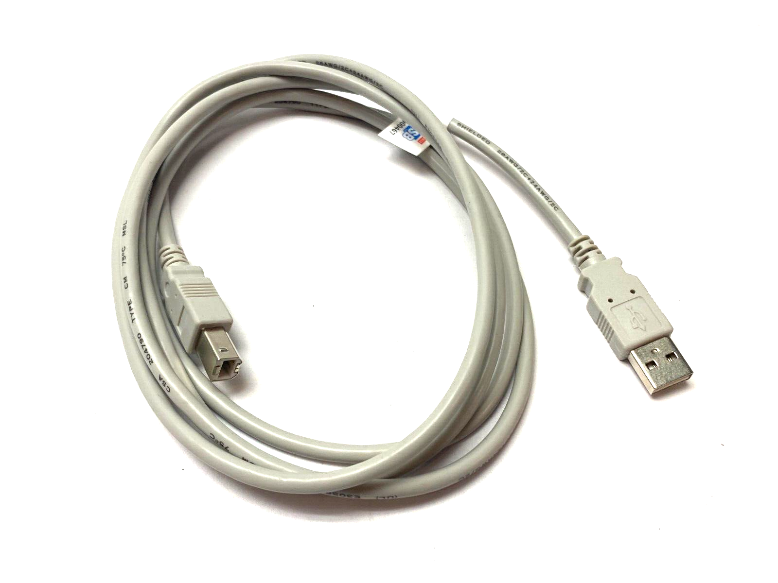 Advantech B+B SmartWorx TID 60000467 USB AM/BM Printer Cable 6' Length, GRAY - Maverick Industrial Sales