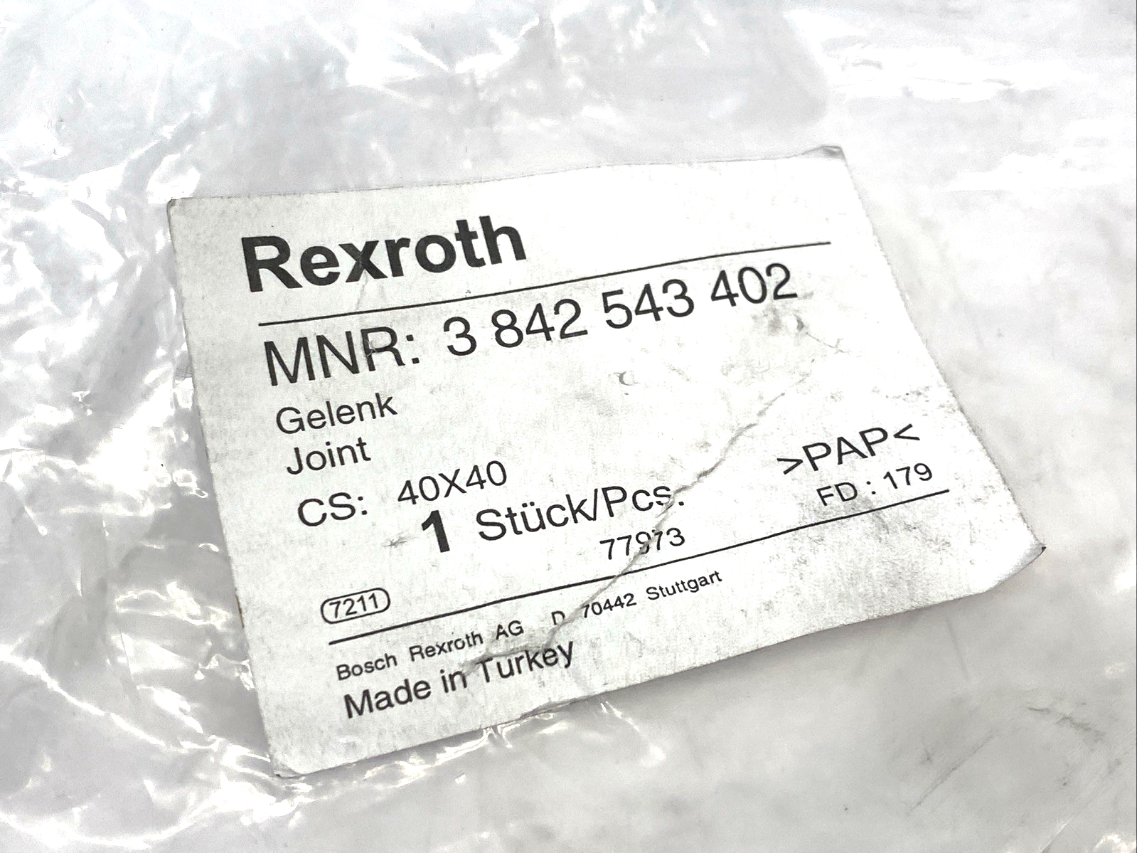 Bosch Rexroth 3842543402 Joint 40x40 Support - Maverick Industrial Sales