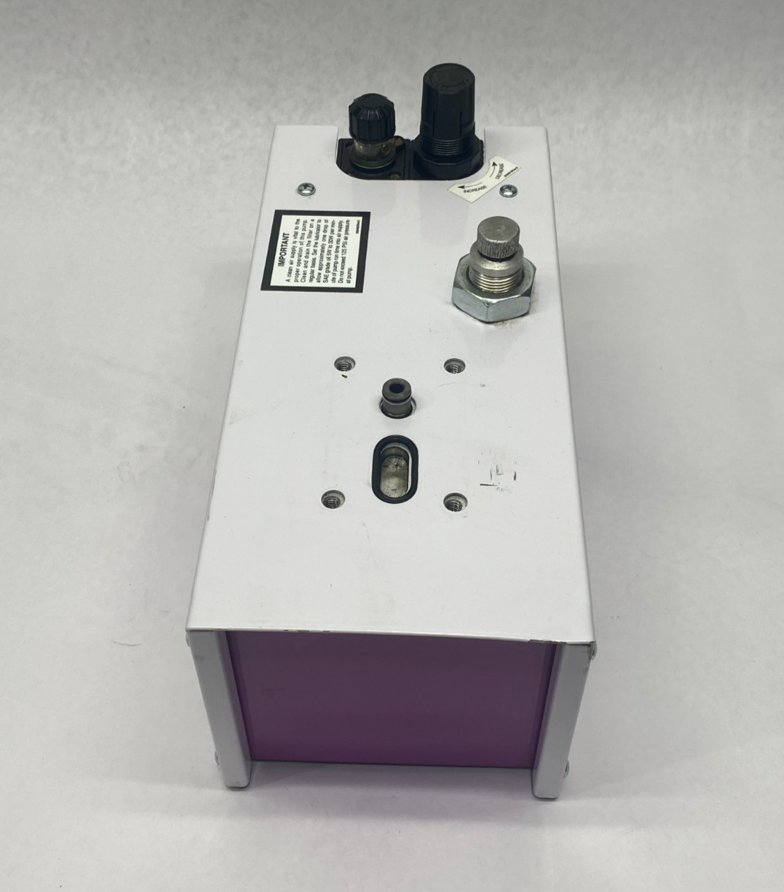 Hytec SPX 100920 Model G Air to Oil Pump 40-110psi MISSING TOP GAUGE/VALVE - Maverick Industrial Sales