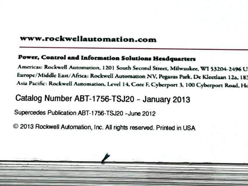 Allen Bradley ABT-1756-TSJ20 ControlLogix Troubleshooting Guide - Maverick Industrial Sales