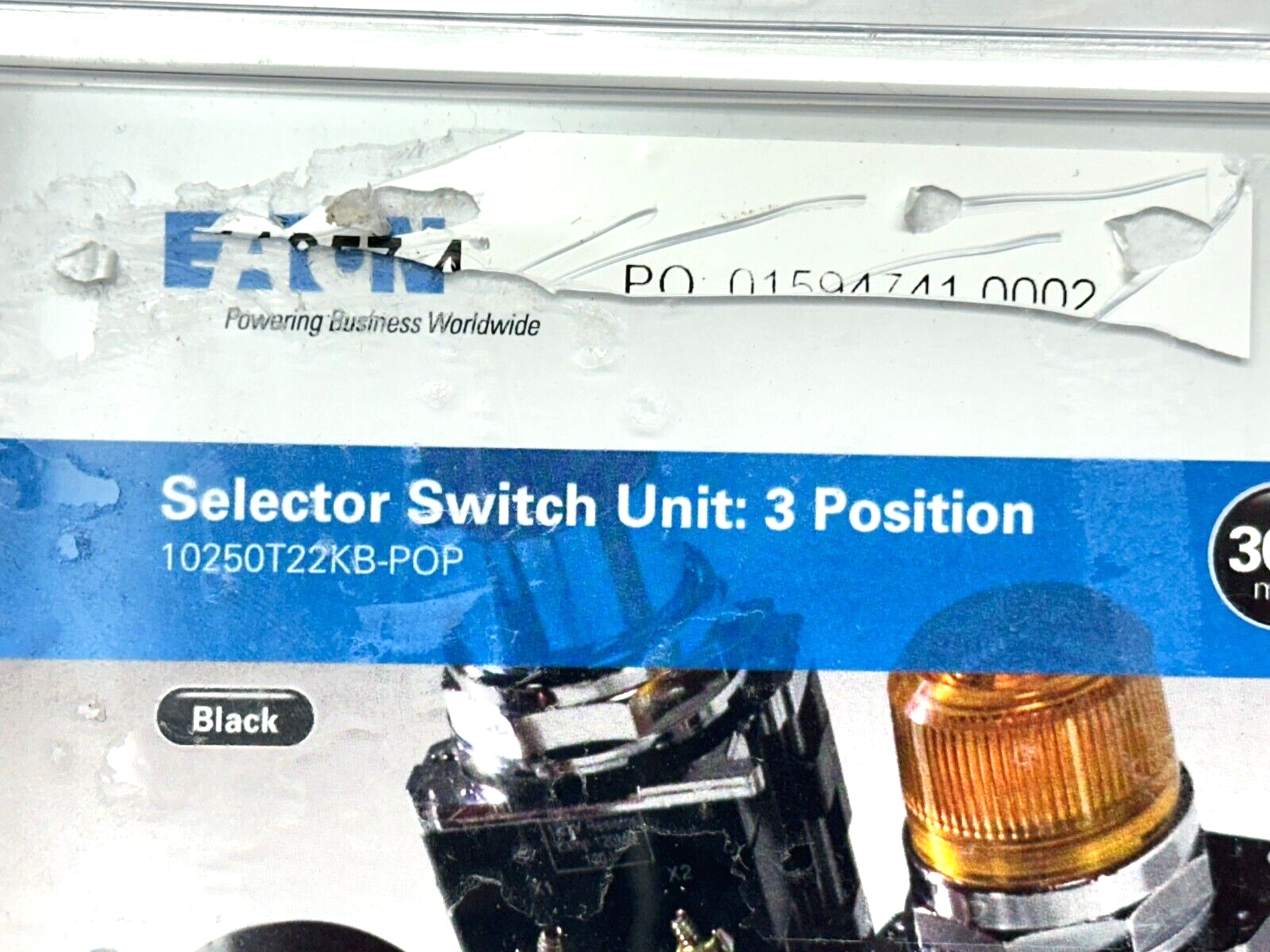 Eaton 10250T22KB-POP Selector Switch Unit 3-Position Black - Maverick Industrial Sales