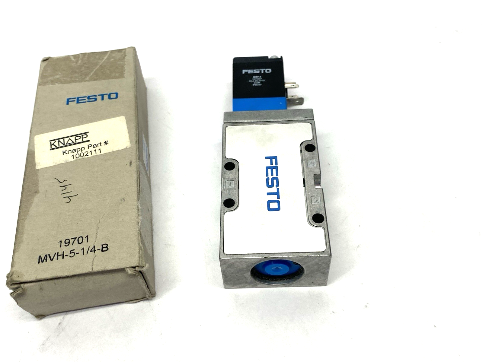 Festo MVH-5-1/4-B Solenoid Valve 5/2-way Monostable 19701 - Maverick Industrial Sales