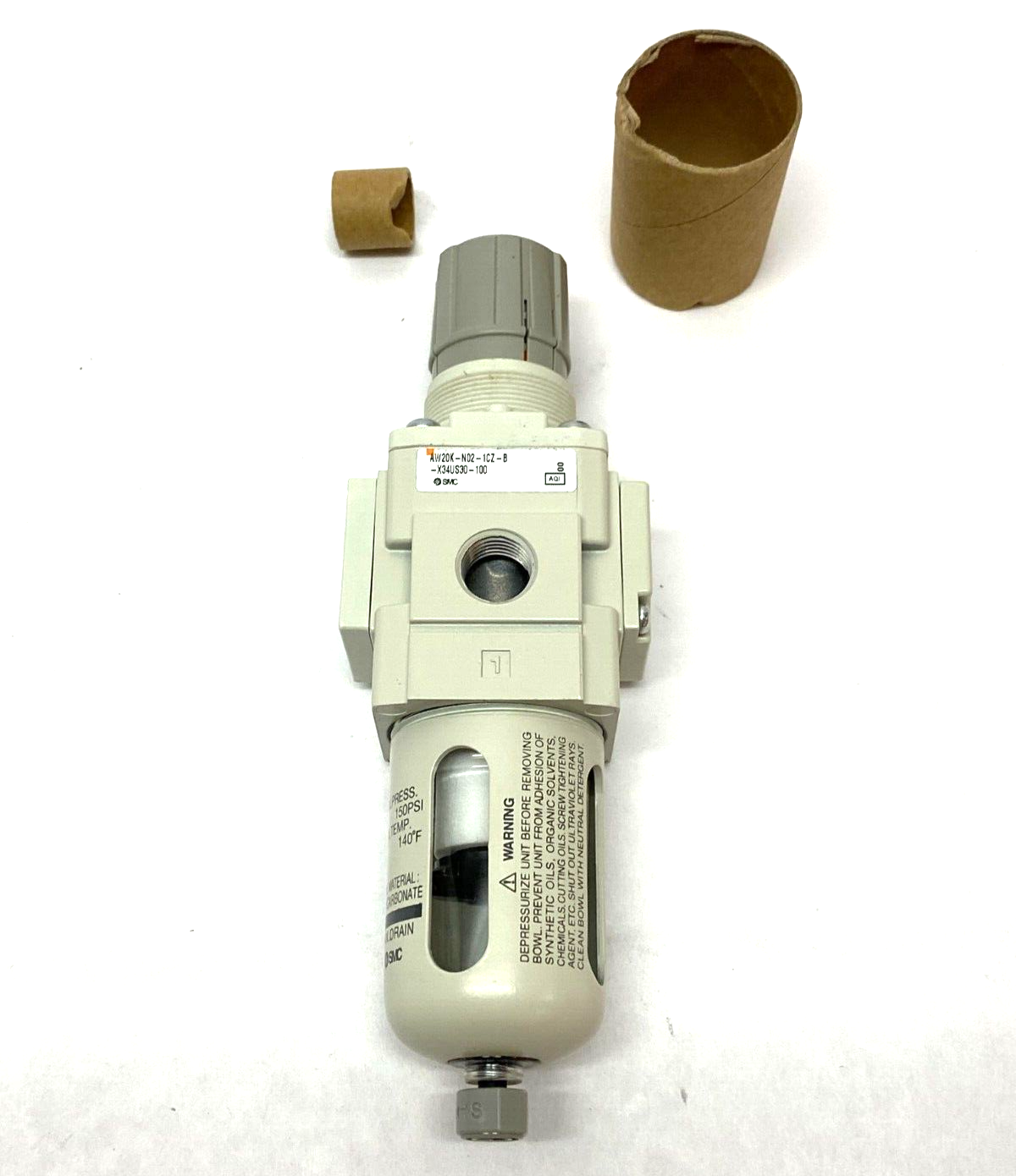 SMC AW20K-N02-1CZ-B-X34US30-100 Modular Filter Regulator Restricted 3~30psi - Maverick Industrial Sales