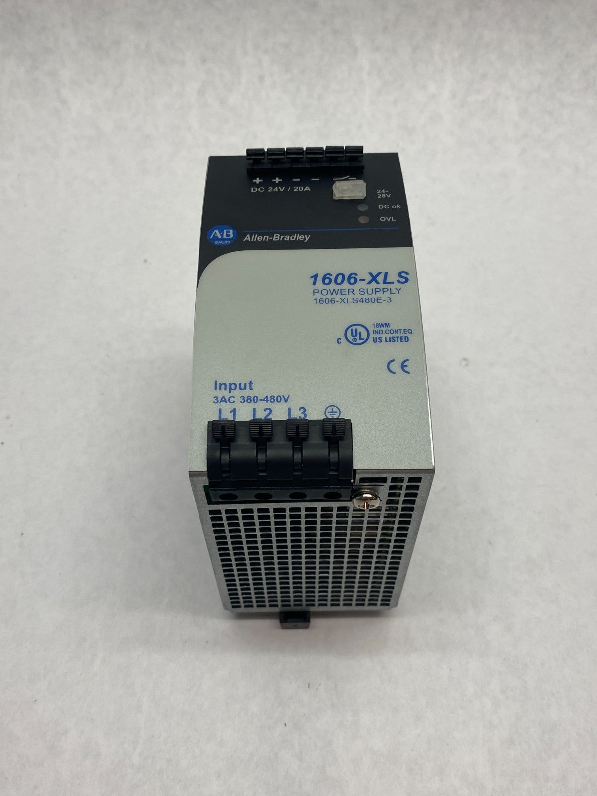 Allen Bradley 1606-XLS480E-3 Ser. A Power Supply 3-Phase 24V 20A 480W - Maverick Industrial Sales