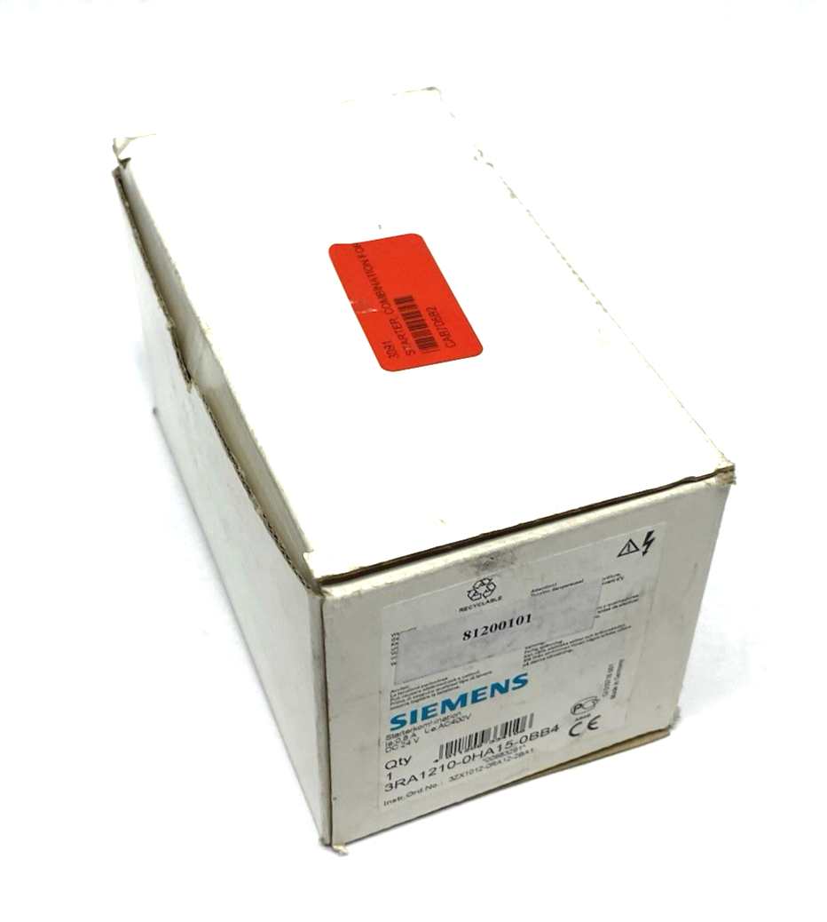 Siemens 3RA1210-0HA15-0BB4 Fuseless Reversing Starter Combination 400VAC 24VDC - Maverick Industrial Sales