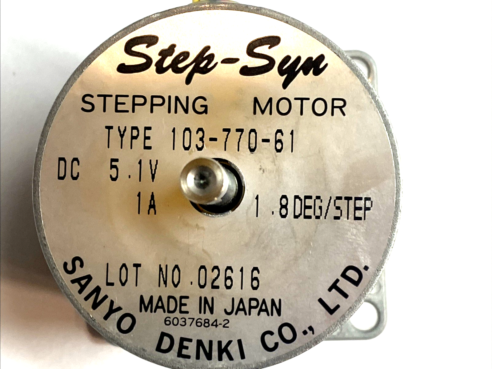 103-770-61 | Sanyo Denki Stepsyn 1.8° Stepper Motor 0.6Nm - Used - Maverick Industrial Sales