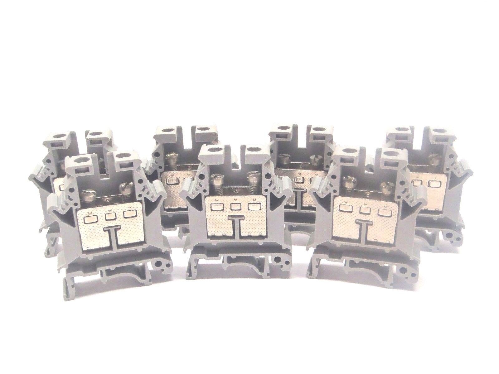 Phoenix Contact Gray Type UK16N Screw Contact Terminal Block 800V LOT OF 7 - Maverick Industrial Sales