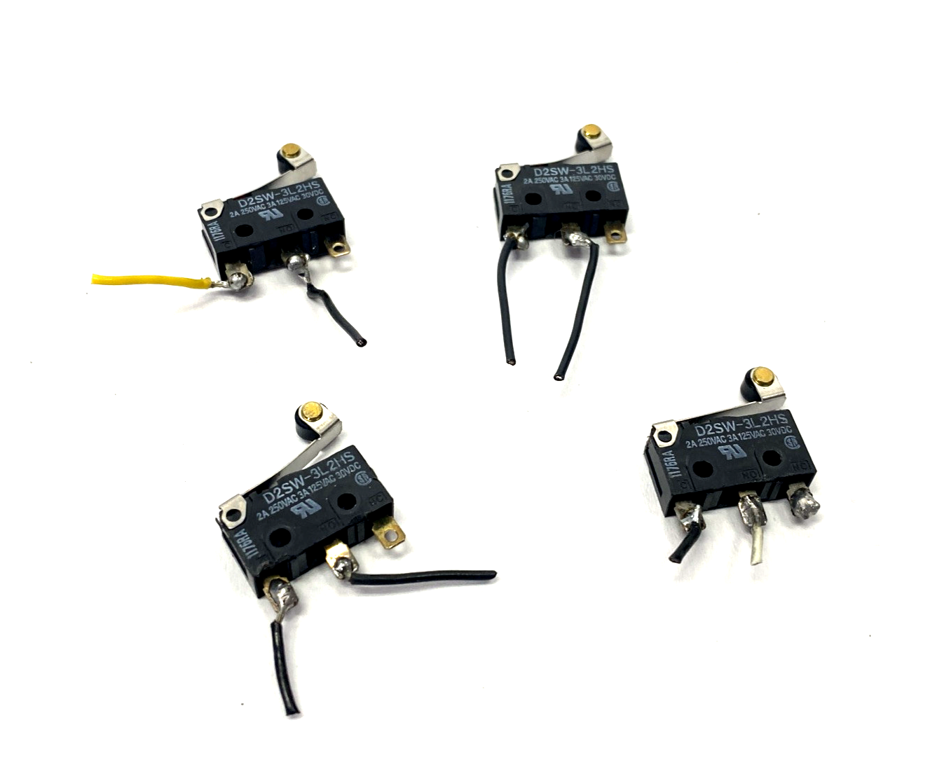 Omron D2SW-3L2HS Hinged Roller Lever Snap Action Switch SPDT LOT OF 4 - Maverick Industrial Sales