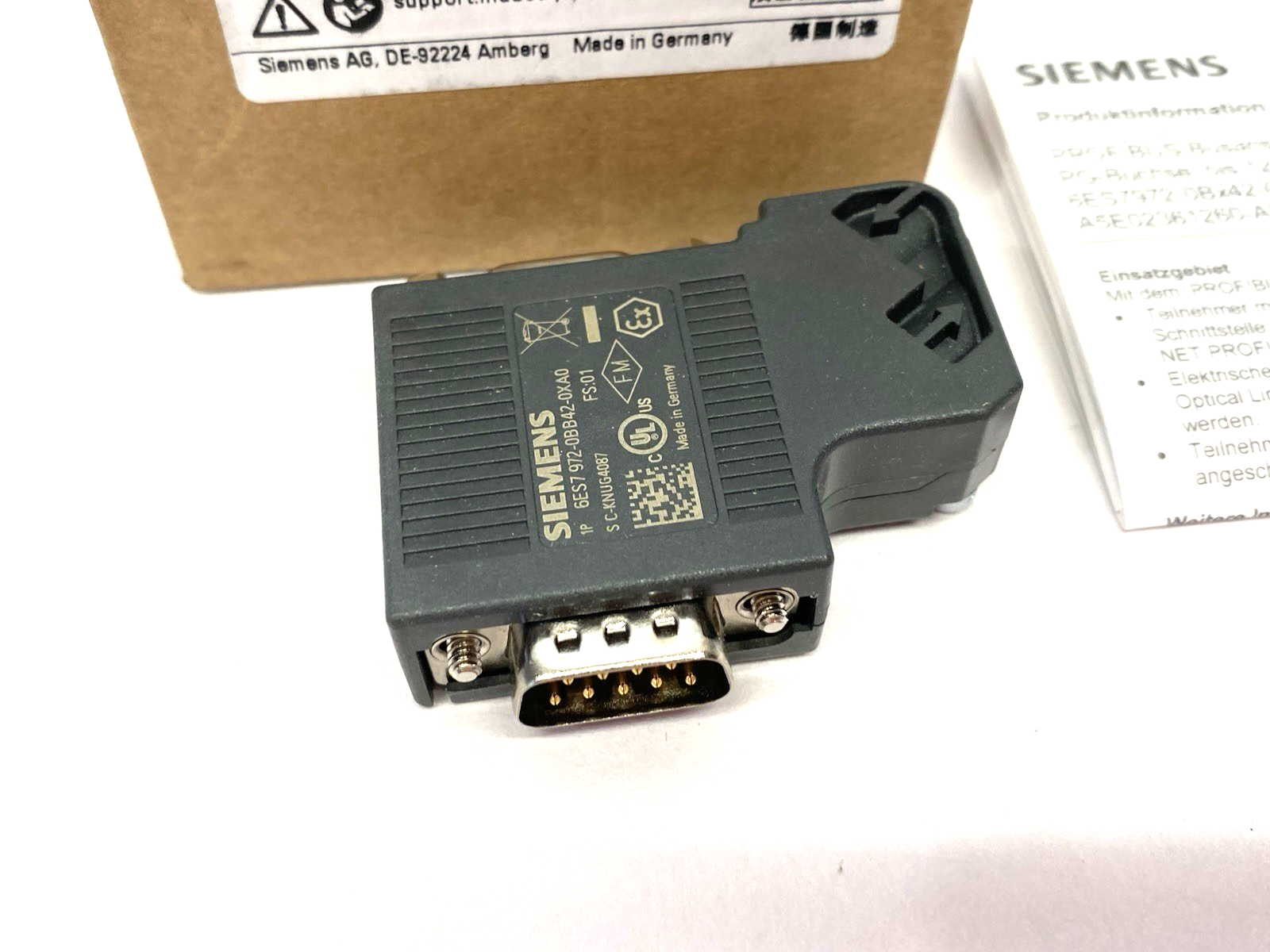 Siemens 6ES7972-0BB42-0XA0 SIMATIC DP PROFIBUS Bus Connector 35-Degree RS485 - Maverick Industrial Sales
