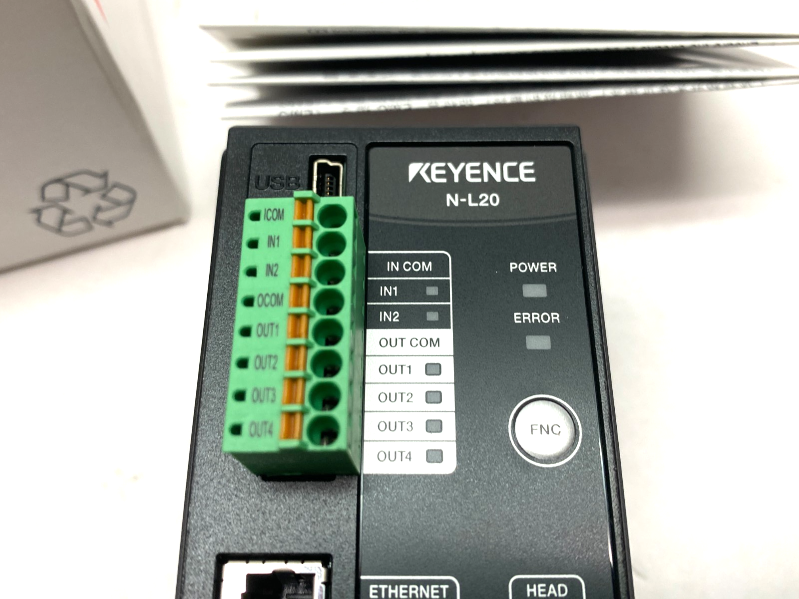 Keyence N-L20 Ethernet Communication Connection Unit 11-Point Display 24VDC - Maverick Industrial Sales
