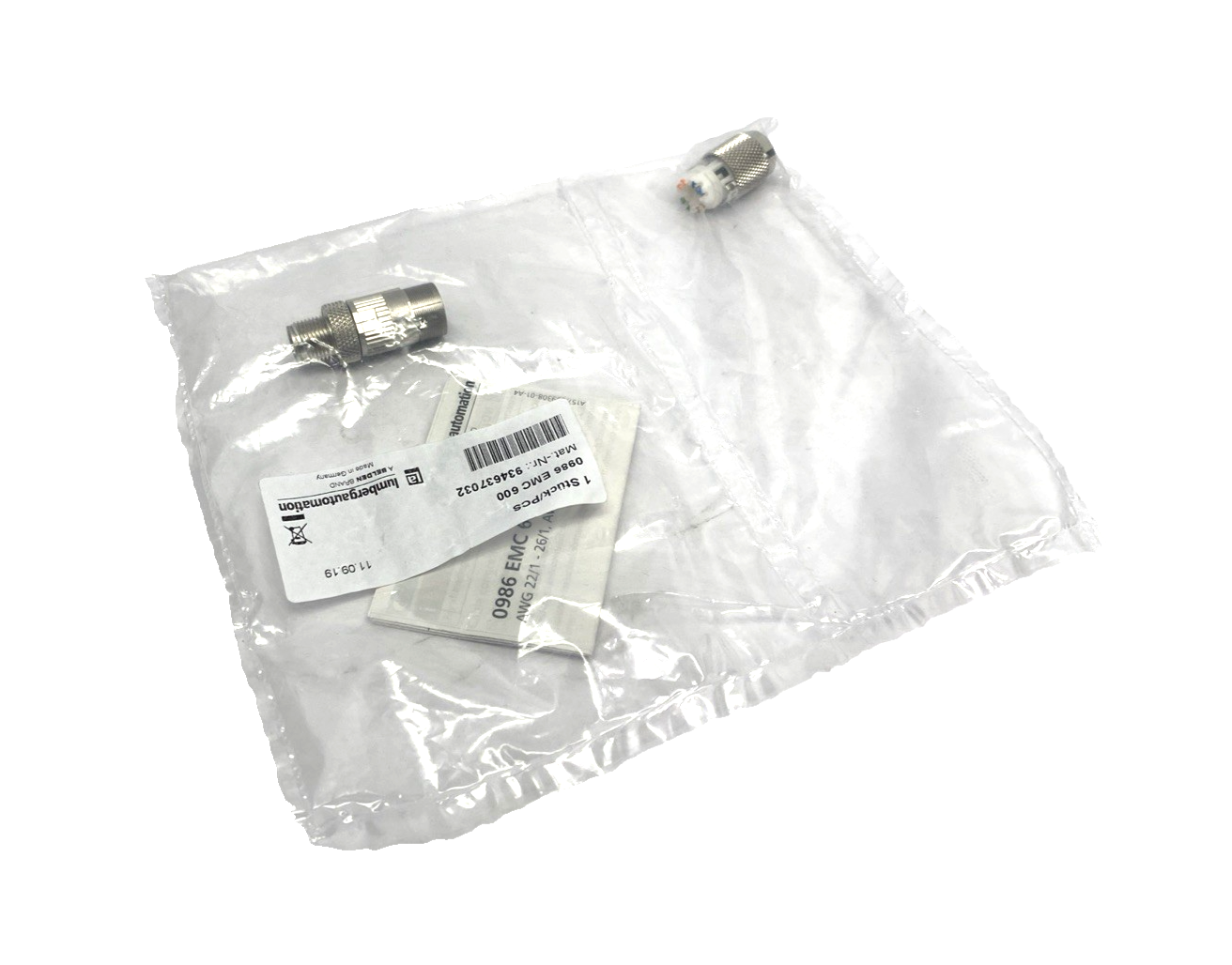 934637032,0986 EMC 600 | Lumberg Automation 0986 EMC 600 Field Attachable Connector M12 8-Pin 934637032 - New - Maverick Industrial Sales