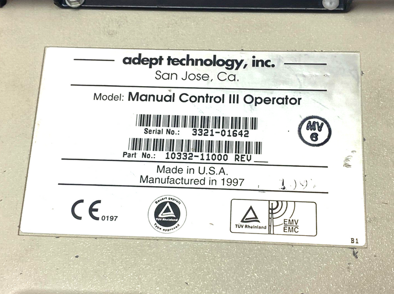 Adept 10332-11000 Manual Control III Operator Robot Teach Pendant - Maverick Industrial Sales