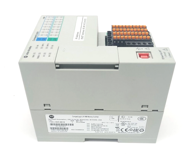 Allen Bradley 1769-L19ER-BB1B Ser. A CompactLogix L19 1MB Controller - Maverick Industrial Sales