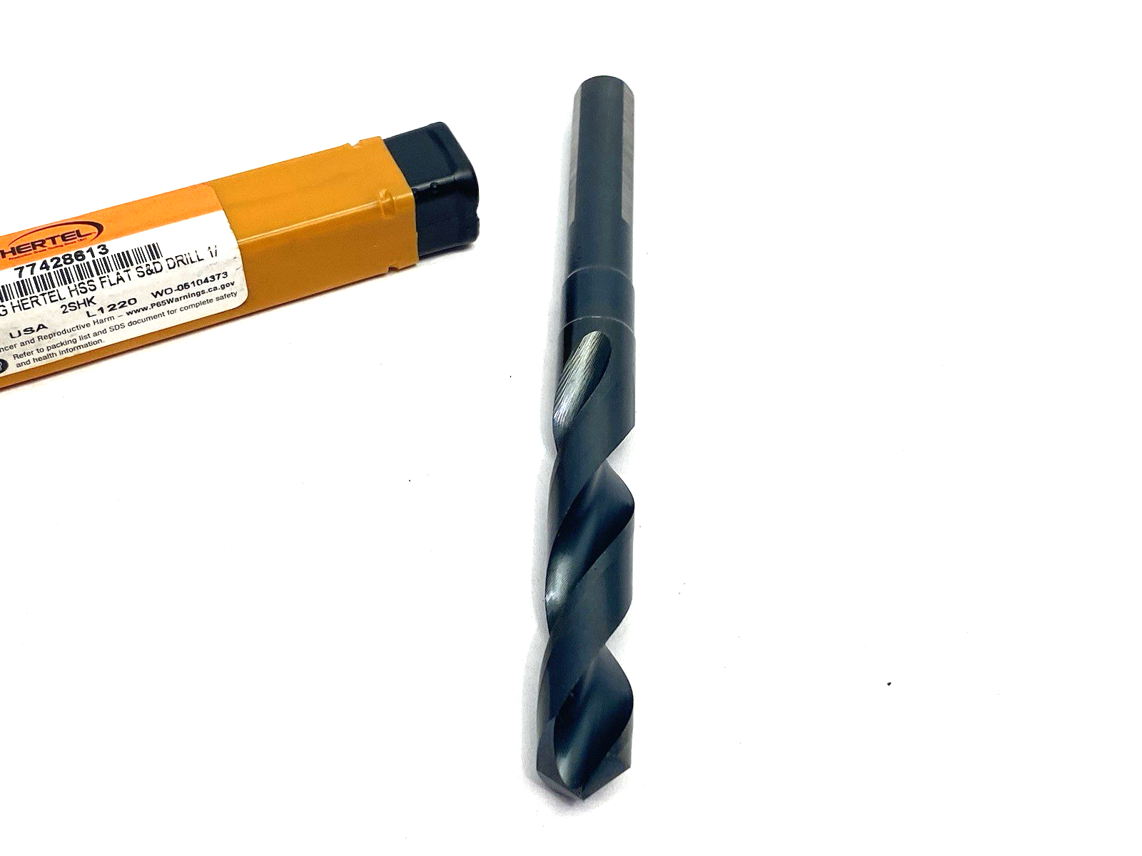 77428613 | Hertel Reduced Shank Drill Bit: 9/16" Dia, 1/2" Shank Dia, 118 Point - New – Open box - Maverick Industrial Sales