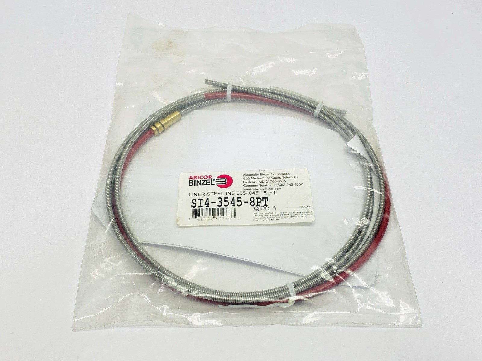 Abicor Binzel SI4-3545-8PT Liner Steel INS .035-.045" 8' PT - Maverick Industrial Sales