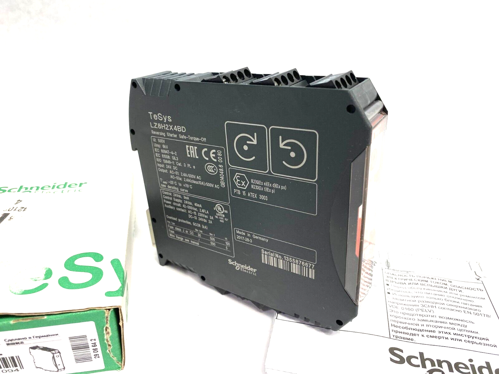 Schneider Electric LZ8H2X4BD TeSys Reversing Stater Safe-Torque-Off 24VDC - Maverick Industrial Sales