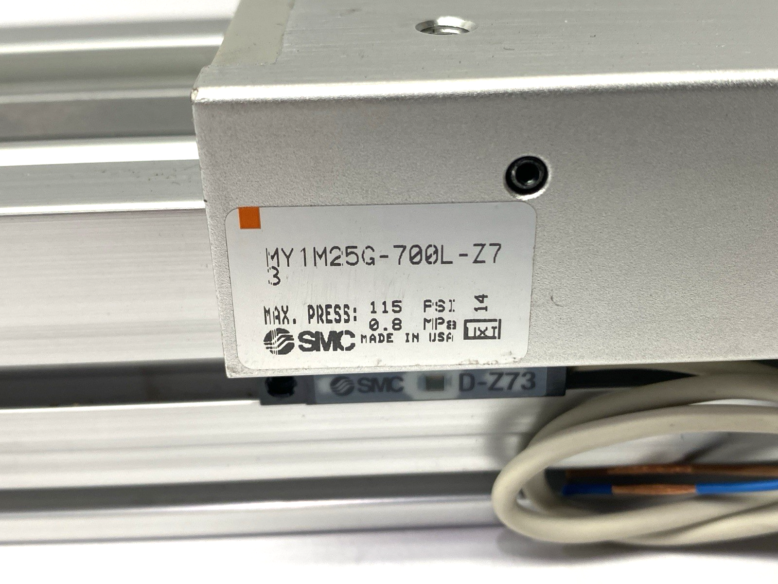 SMC MY1M25G-700L-Z73 Pneumatic Guided Rodless Cylinder 25mm Stroke 700mm Stroke - Maverick Industrial Sales