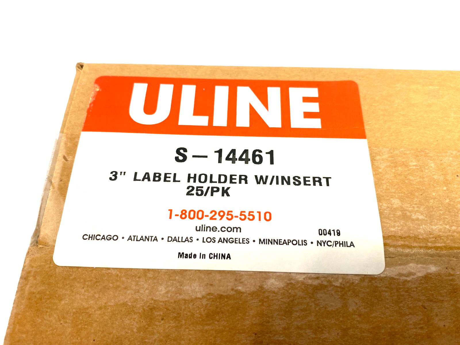 Uline S-14461 Snap-On Label Holders for Shelving 3" PKG OF 25 - Maverick Industrial Sales