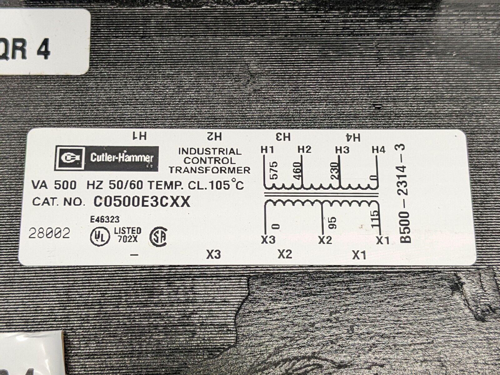 Cutler Hammer C0500E3CXX Industrial Control Transformer 500VA 50/60Hz - Maverick Industrial Sales