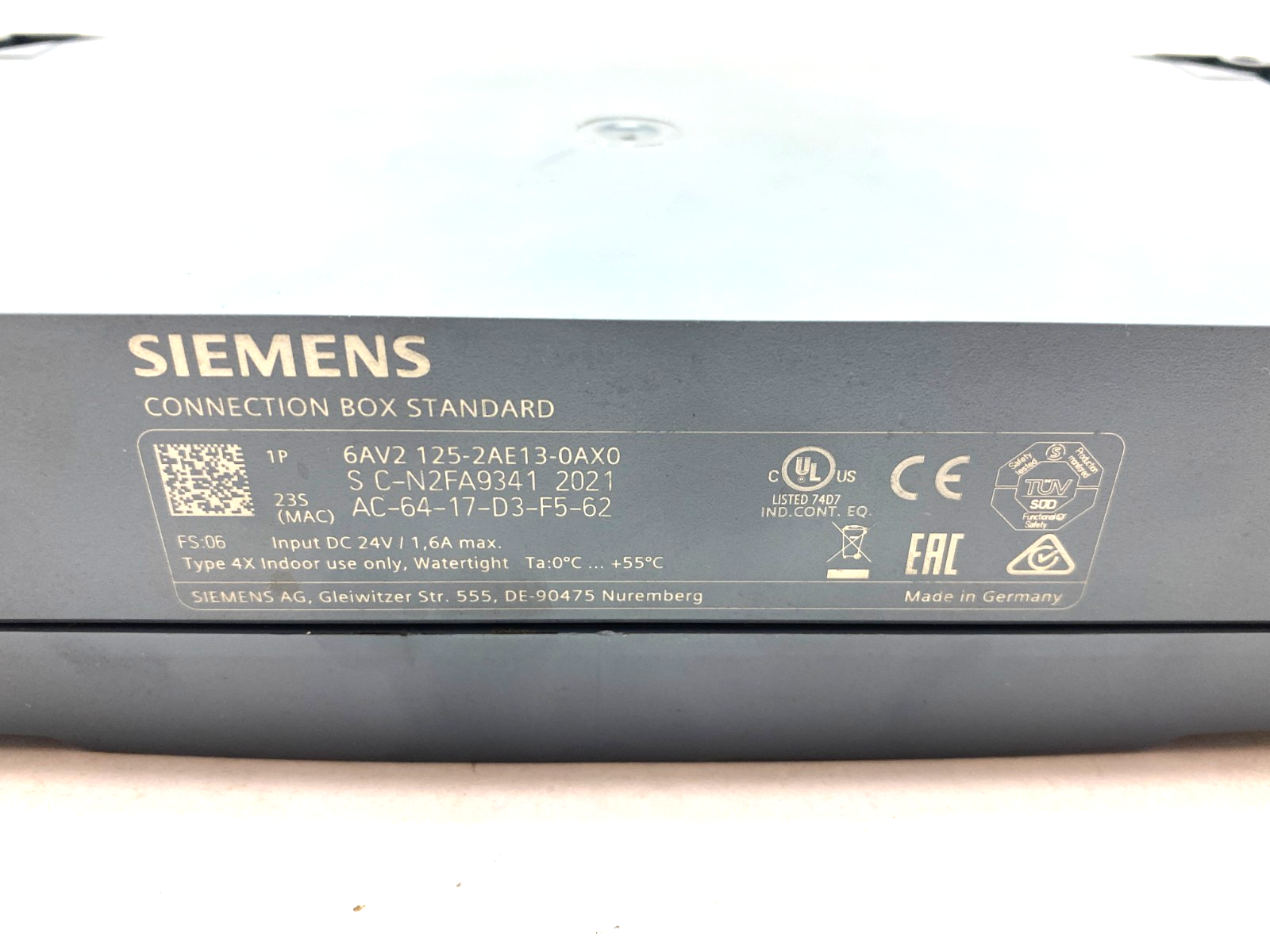 Siemens 6AV2125-2AE13-0AX0 SIMATIC HMI Mobile Connection Box, Standard - Maverick Industrial Sales