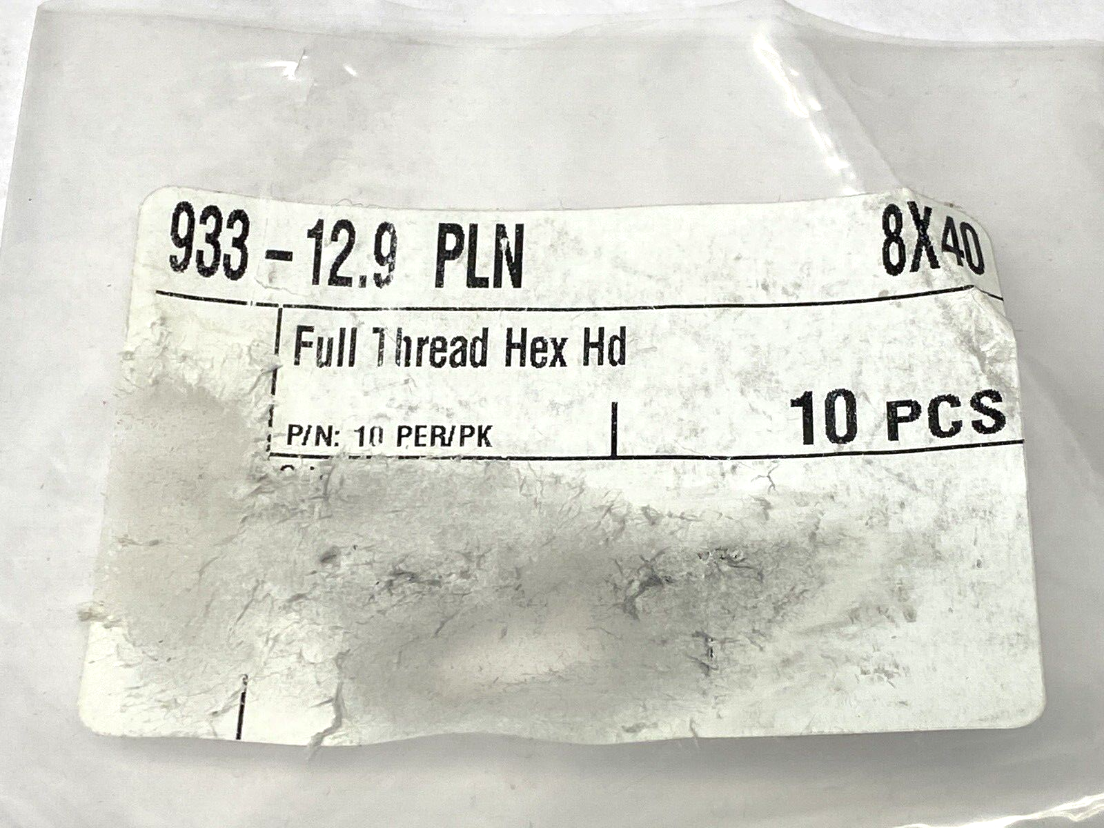 90373A106 Full Thread Hex Head 8X40mm Package of 10 LOT OF 2 - Maverick Industrial Sales