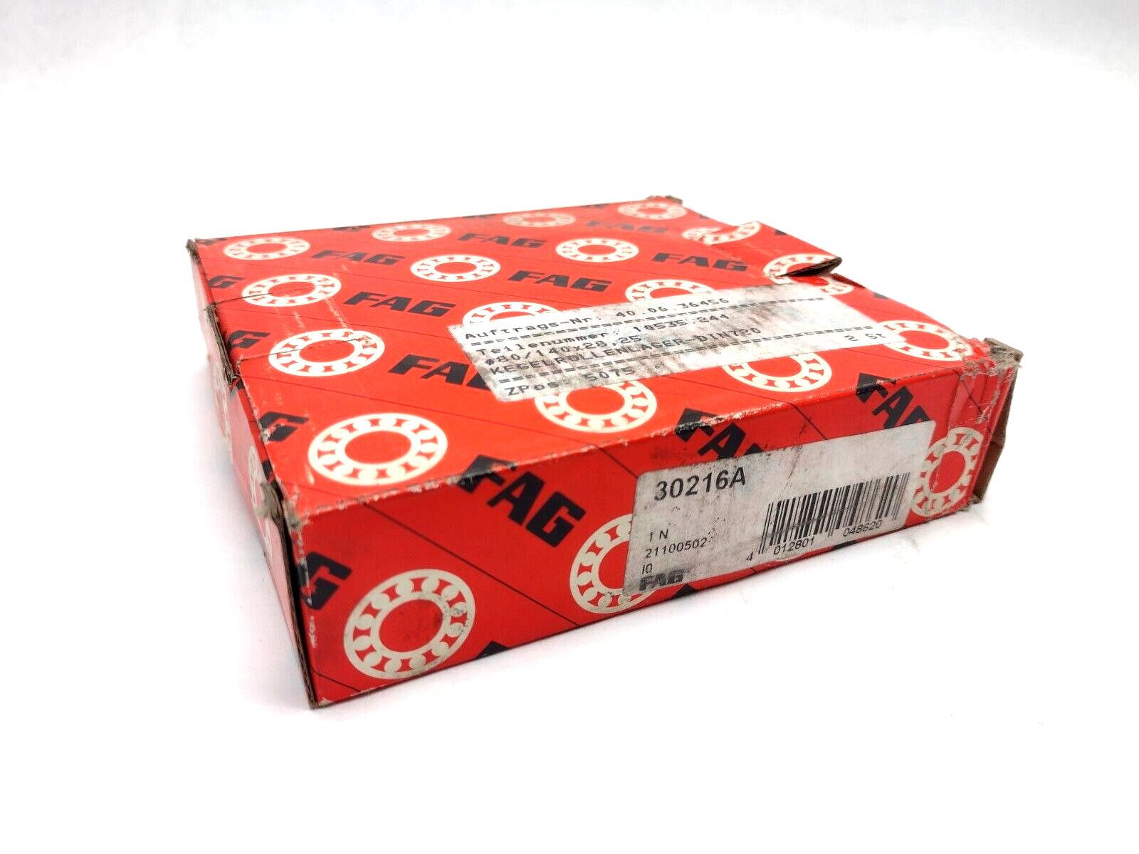 FAG 30216A Tapered Roller Bearing 4012801048620 - Maverick Industrial Sales