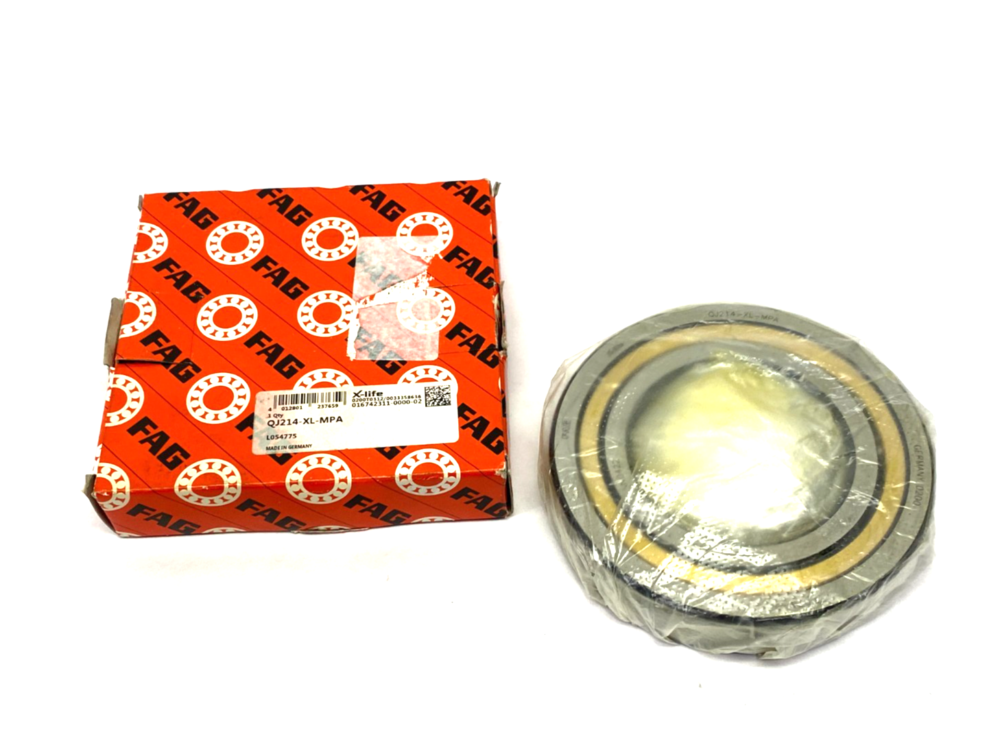 QJ214-XL-MPA | Fag X-life Four-Point Contact Bearing Solid Brass Cage 125mm OD - New – Open box - Maverick Industrial Sales