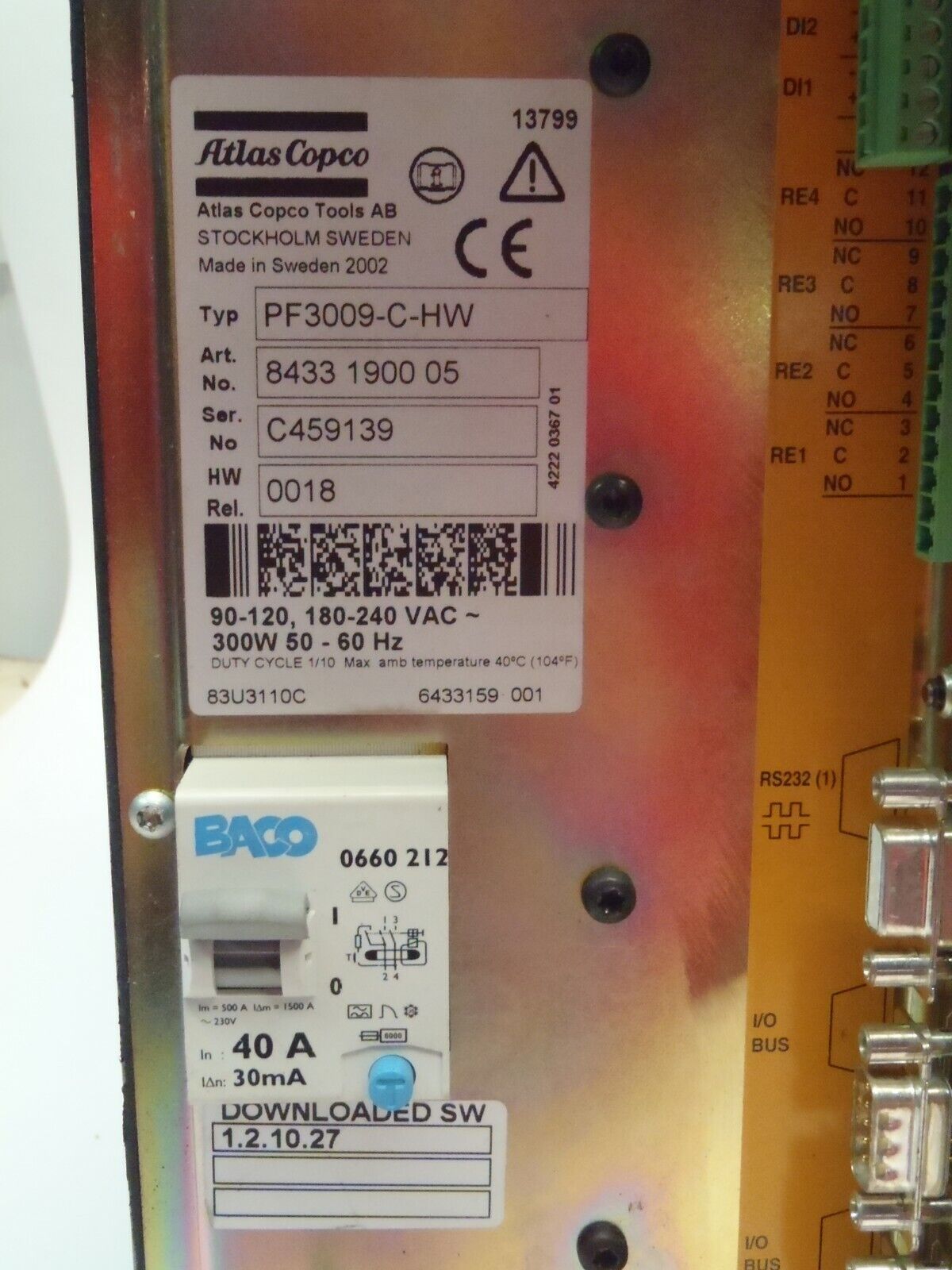 Atlas Copco 8433 1900 05 TENSOR S9 Torque Controller PF3009-C-HW - Maverick Industrial Sales