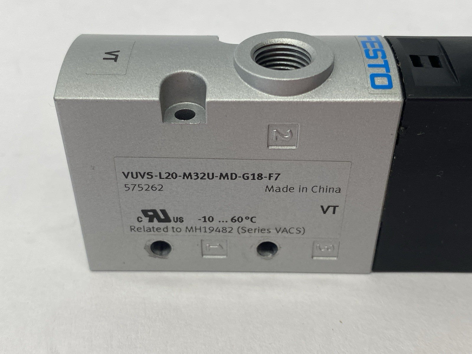 Festo VUVS-L20-M32U-MD-G18-F7 Spring Return Solenoid Valve 3/2-Way Open, 575262 - Maverick Industrial Sales