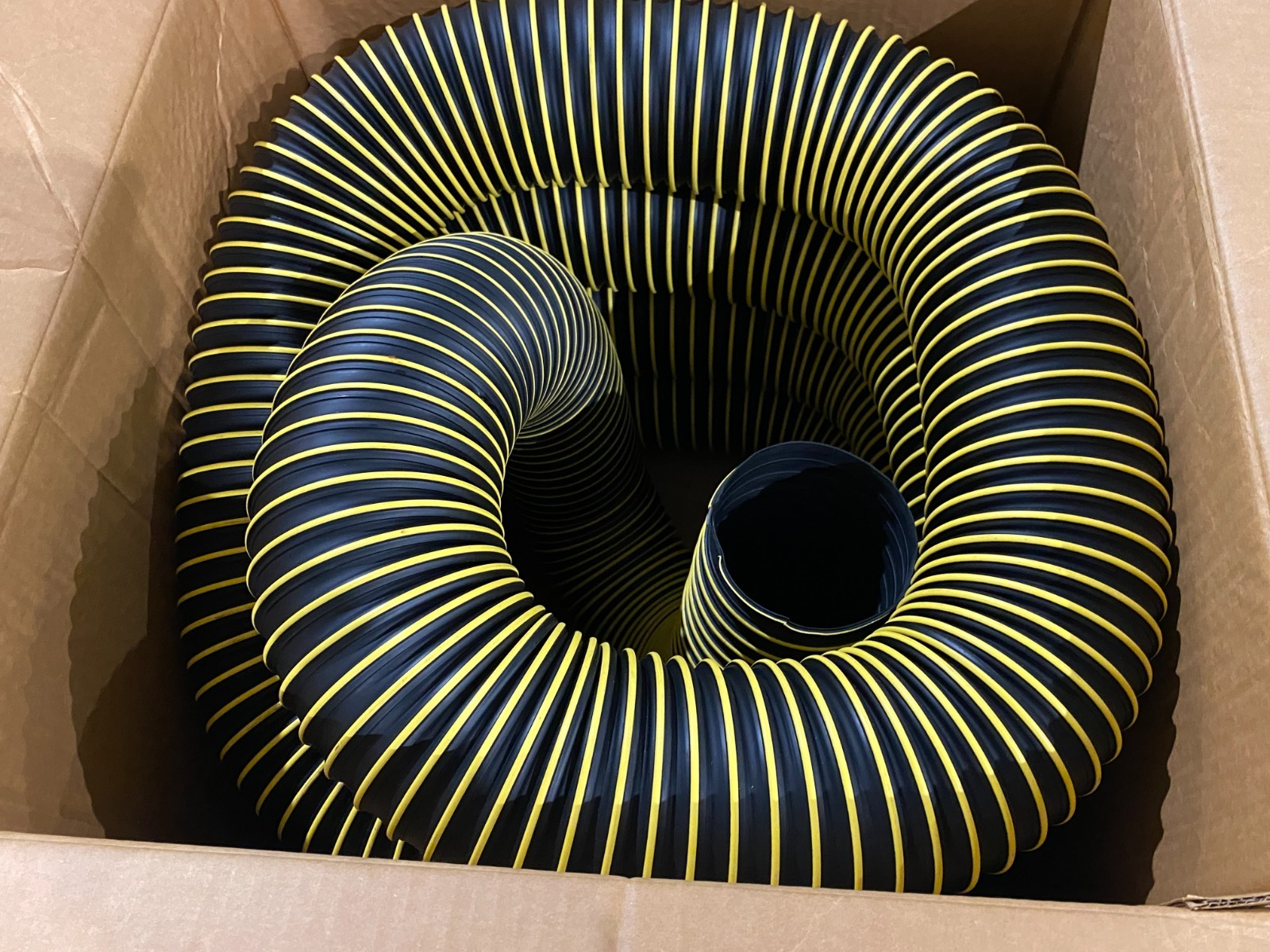 Flexaust 8901045000 Flexible Tubing Exhaust Hose T-7W 4.5" ID BOX OF 25 FEET - Maverick Industrial Sales