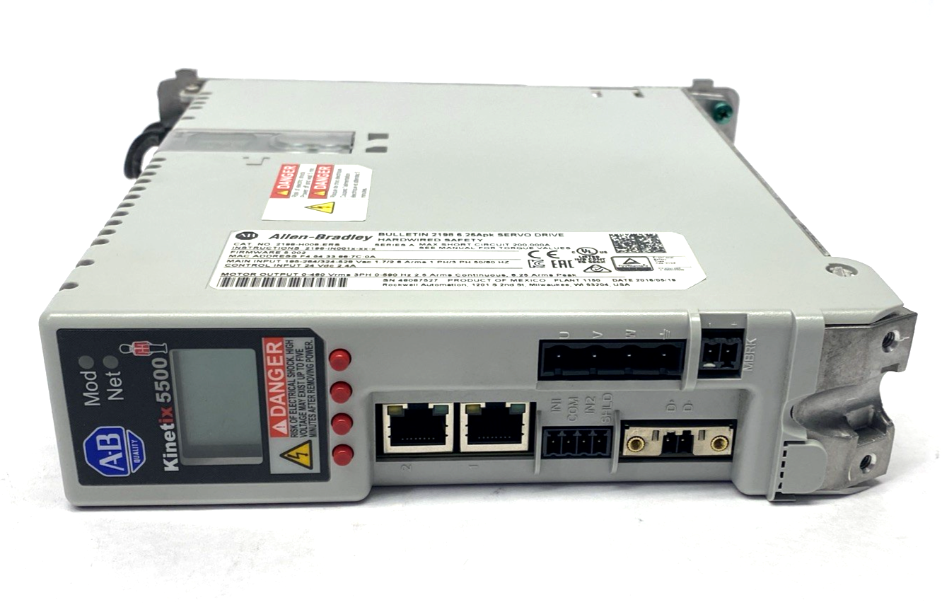 Allen Bradley 2198-H008-ERS Ser. A Kinetix 5500 Servo Drive 6.3A 1.6kW 1PH & 3PH - Maverick Industrial Sales