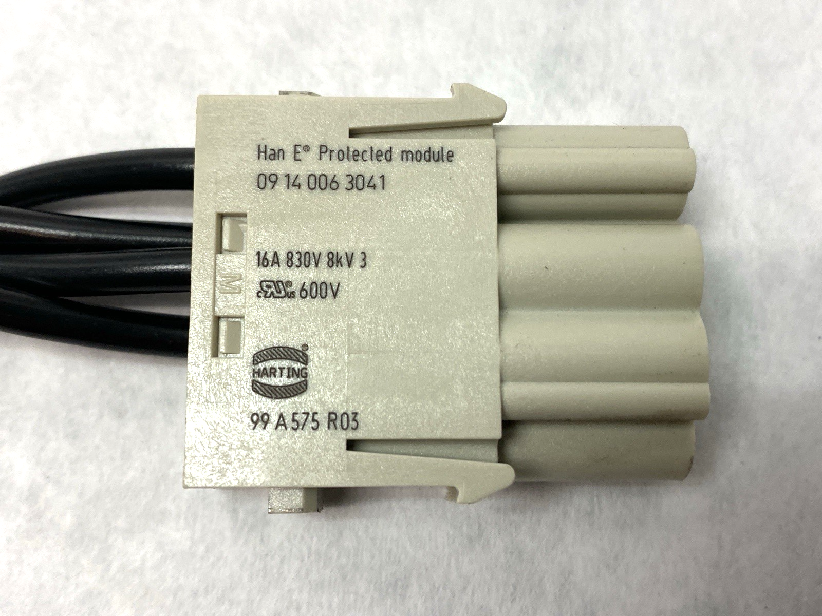 19300240448 | Harting Hood Connector Assembly w/ 3x 09140063041 Protected Modules - Used - Maverick Industrial Sales