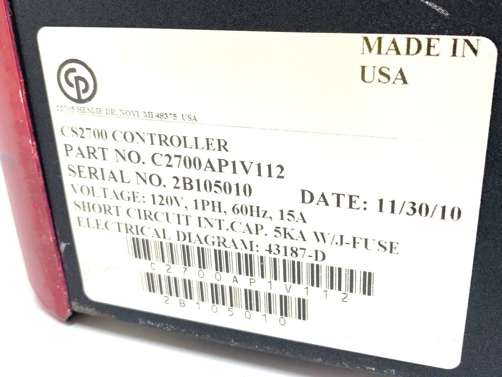 CP Techmotive CS2700AP1V112 Tool Controller CS2700 120V - Maverick Industrial Sales
