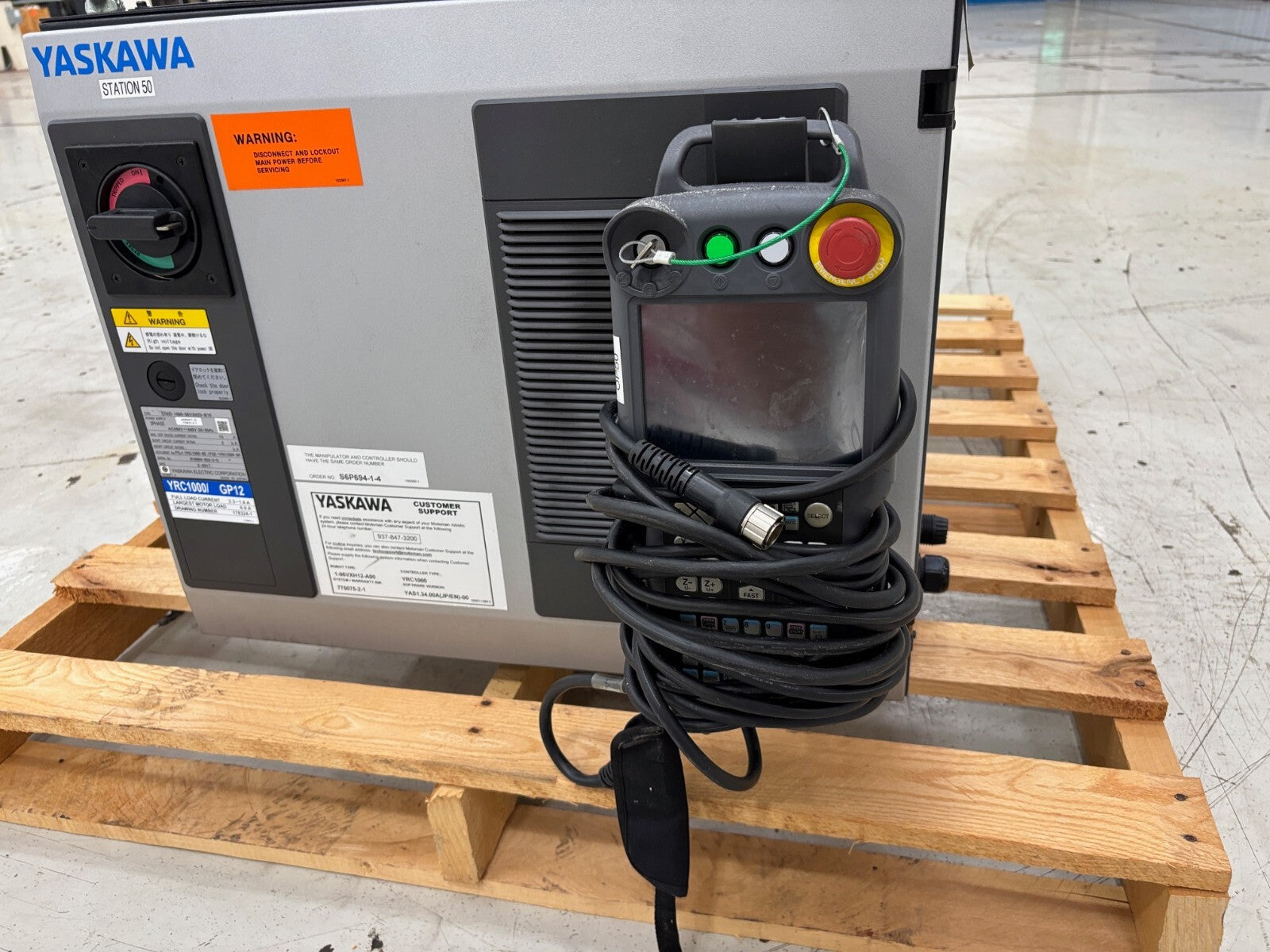 Yaskawa YR-1-06VXH12-A00 Robot System, YRC1000 / GP12 Controller ERAR-1000, 2017 - Maverick Industrial Sales