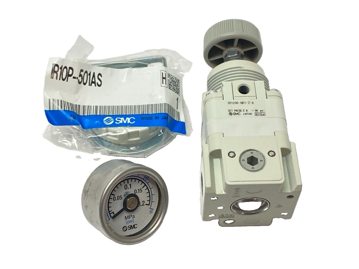 SMC IR1200-N01BG-Z-A Pneumatic Precision Pressure Regulator 1/8" NPT - Maverick Industrial Sales