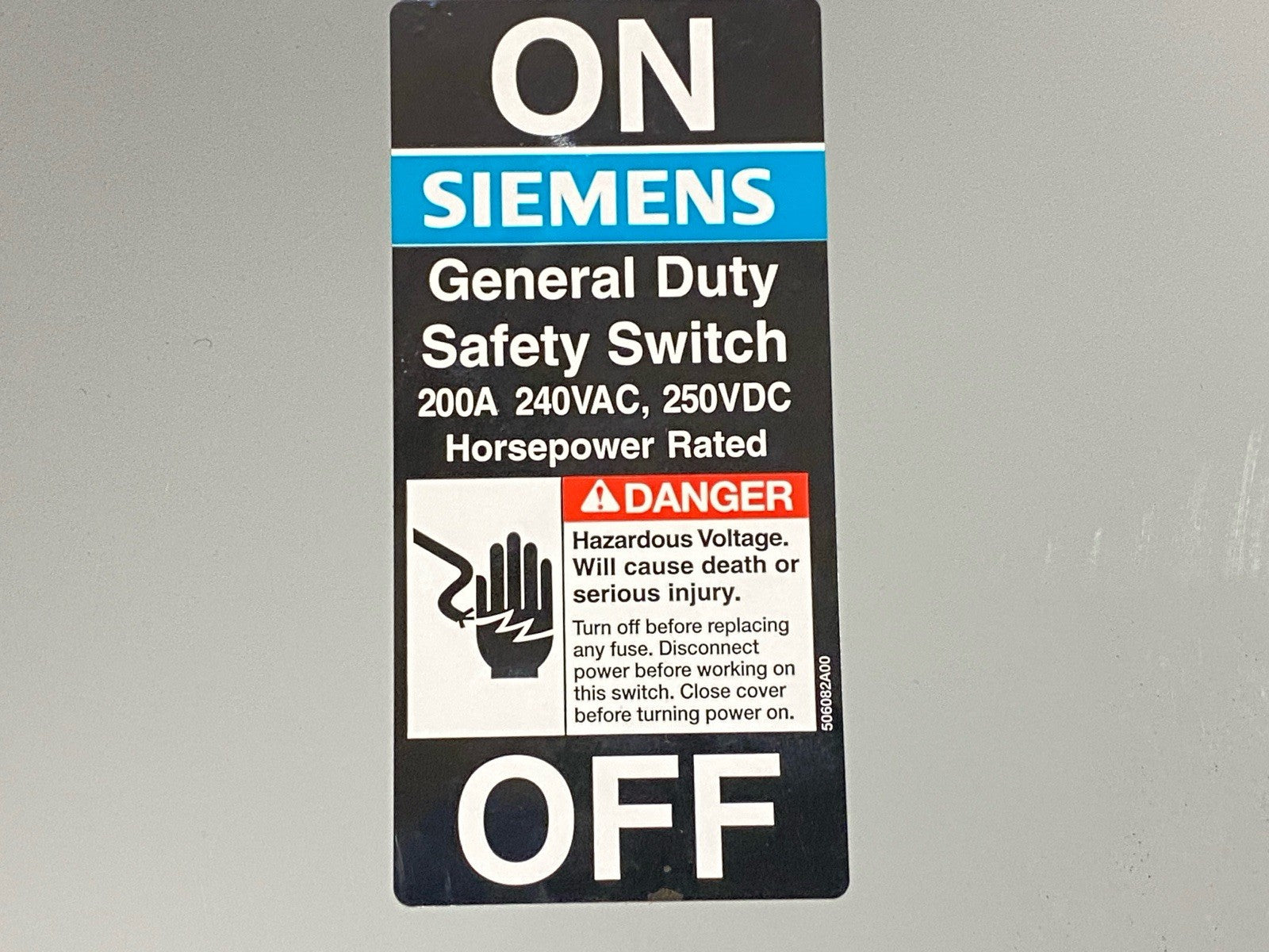 GF324N | Siemens General Duty Safety Switch 200A 240VAC 250VDC 60HP - Used - Maverick Industrial Sales