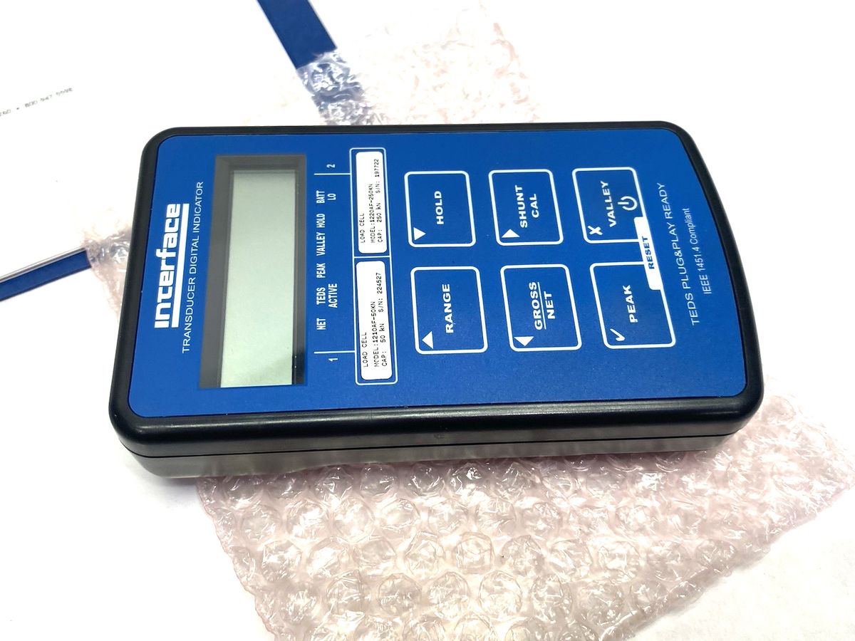 Interface 9320-1 TEDS Digital Load Cell Indicator Instrument, Portable - Maverick Industrial Sales