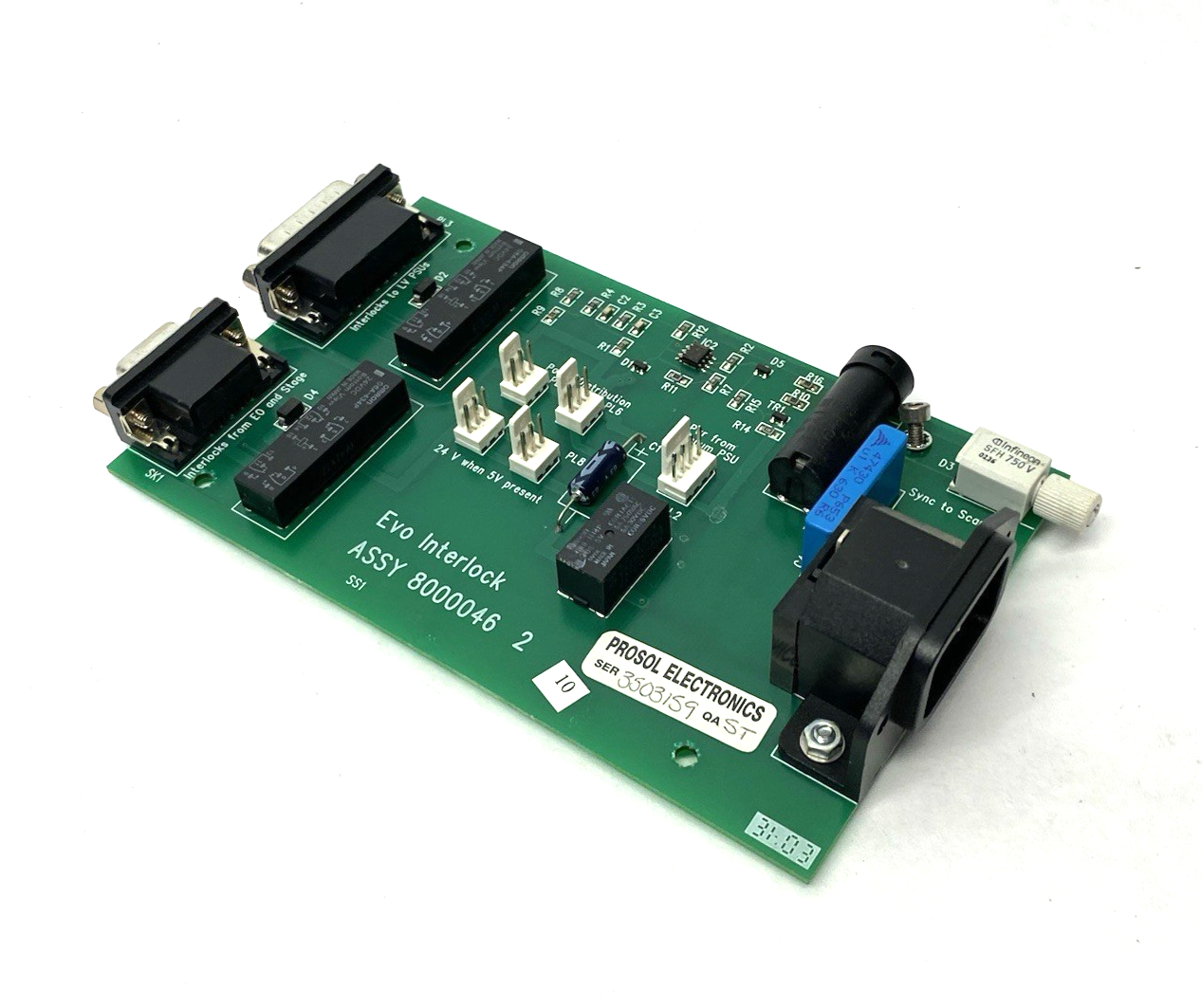 Evo Interlock ASSY 8000046 2 Vacuum Power Control Card, 3503159 Prosol - Maverick Industrial Sales