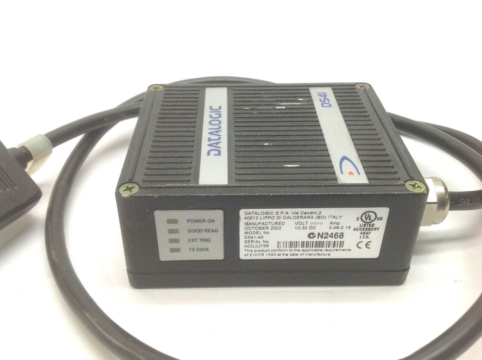 DS41-40 | Datalogic Fixed Laser Barcode Scanner- Used - Maverick Industrial Sales