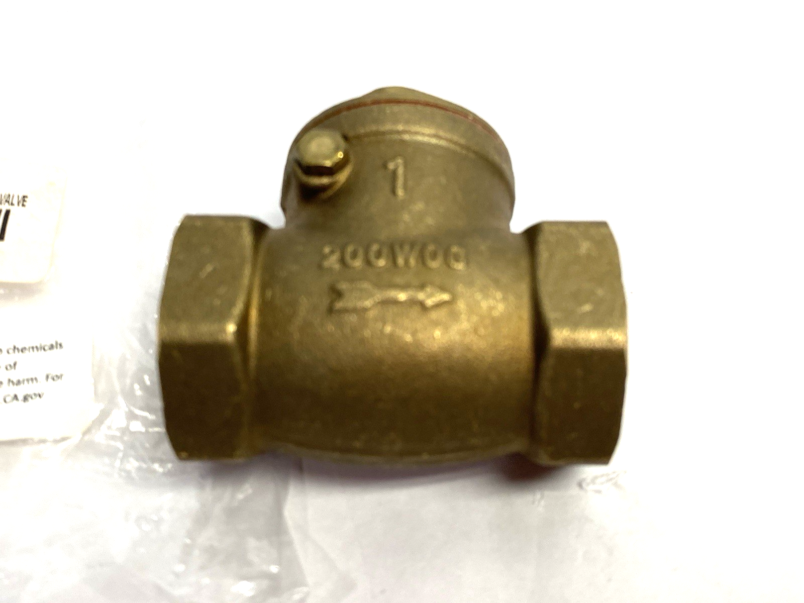 38080784 | Value Collection Check Valve, 1" Pipe Check Swing, 4965302316JP - New – Open box - Maverick Industrial Sales
