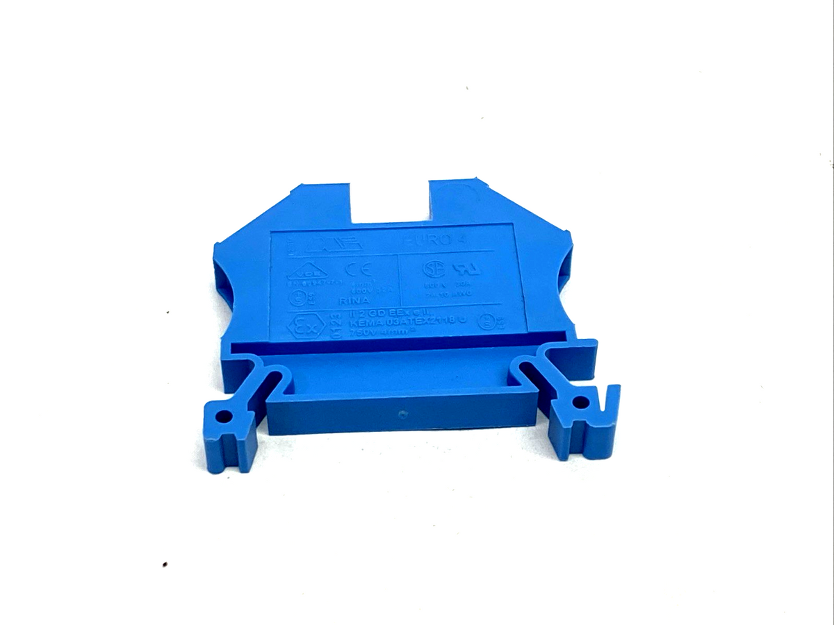 Morsettitalia 43409-BL Euro 4 Terminal Block, Single Level, Blue LOT OF 15 - Maverick Industrial Sales
