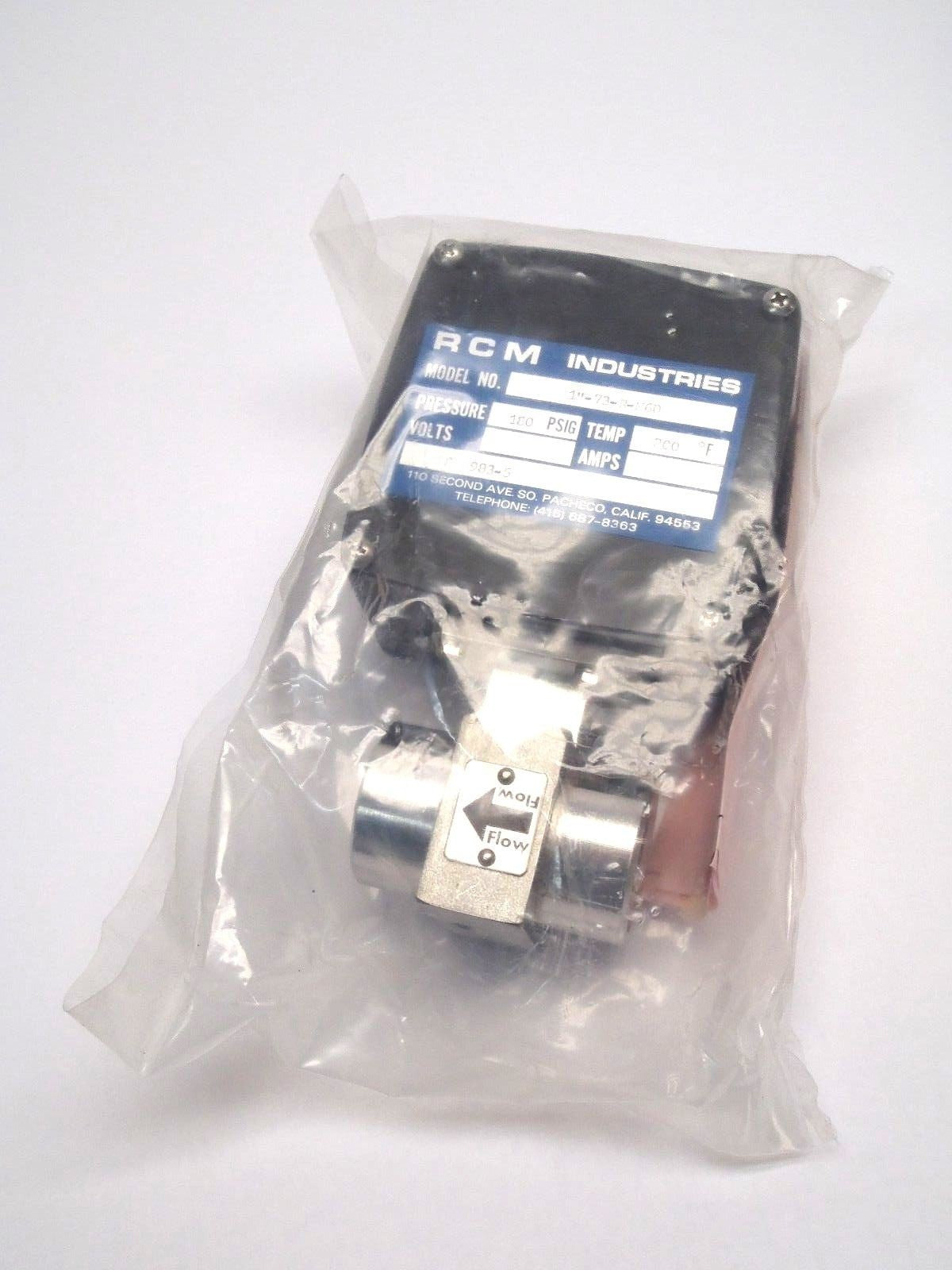 RCM Industries 830983 1”-73-R-M60 Flowmeter Gauge 180 PSIG Temp. 200 F - Maverick Industrial Sales