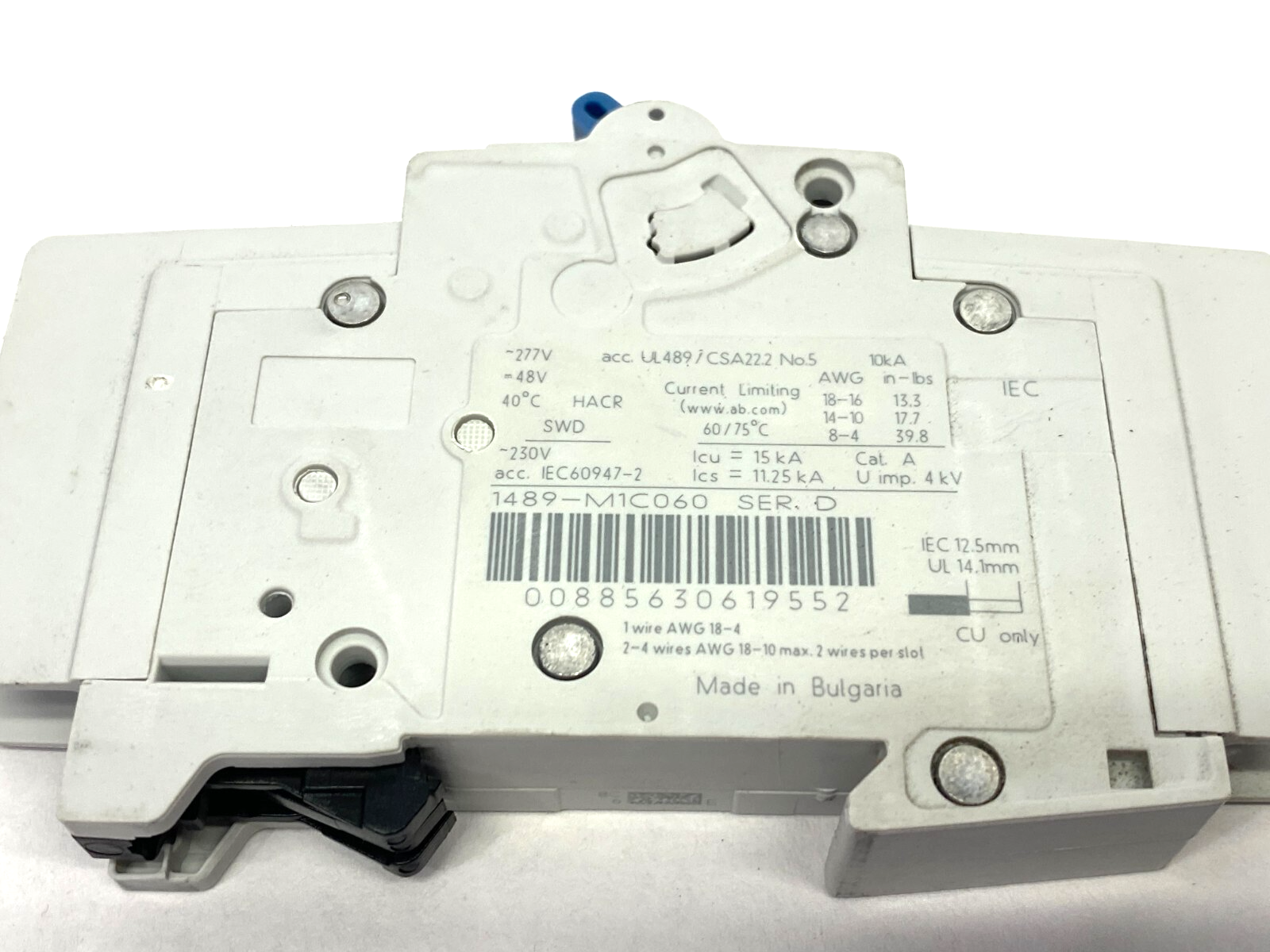 Allen Bradley 1489-M1C060 Ser. D Circuit Breaker 1-Pole - Maverick Industrial Sales