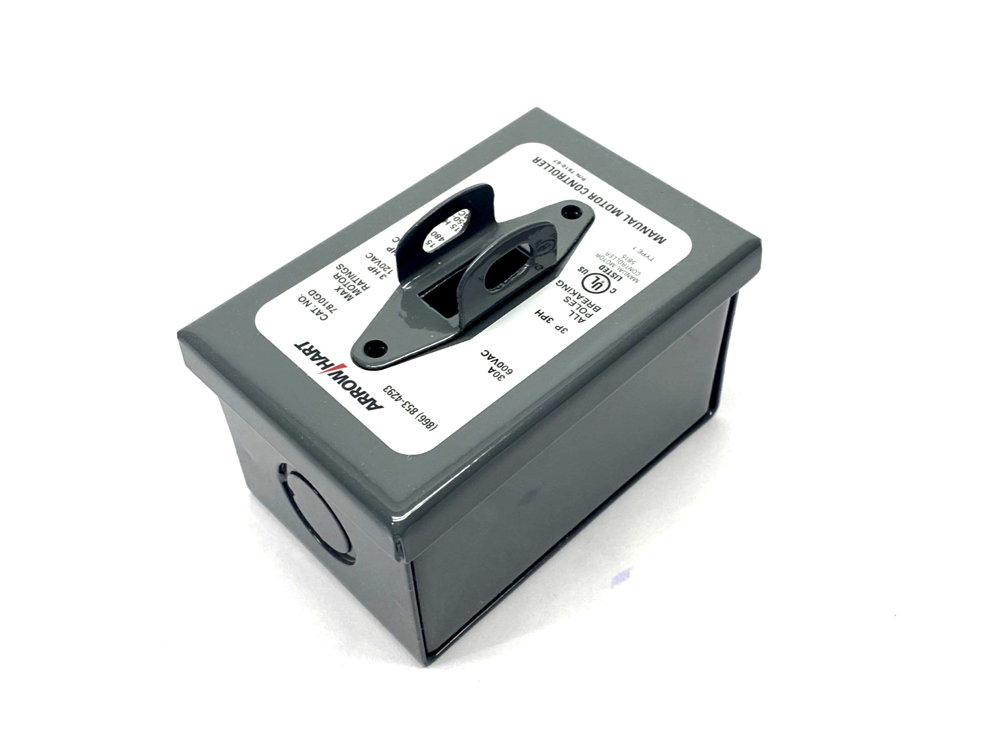 AH7810GD | Eaton Arrow Hart Manual Motor Controller 30A 600V 3P Single Gang 2-Pos. - New – Open box - Maverick Industrial Sales